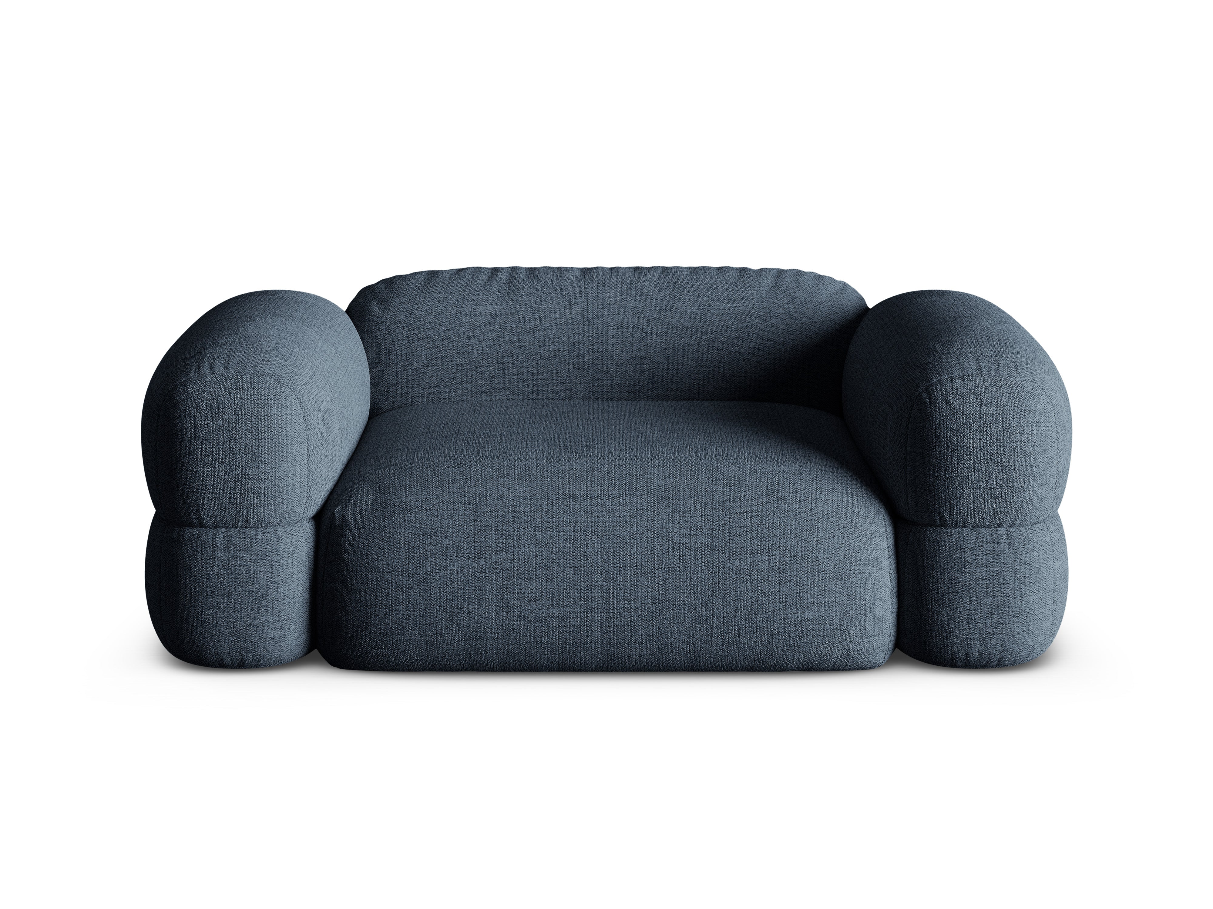 2-seater Sofa ROGER dark blue chenille