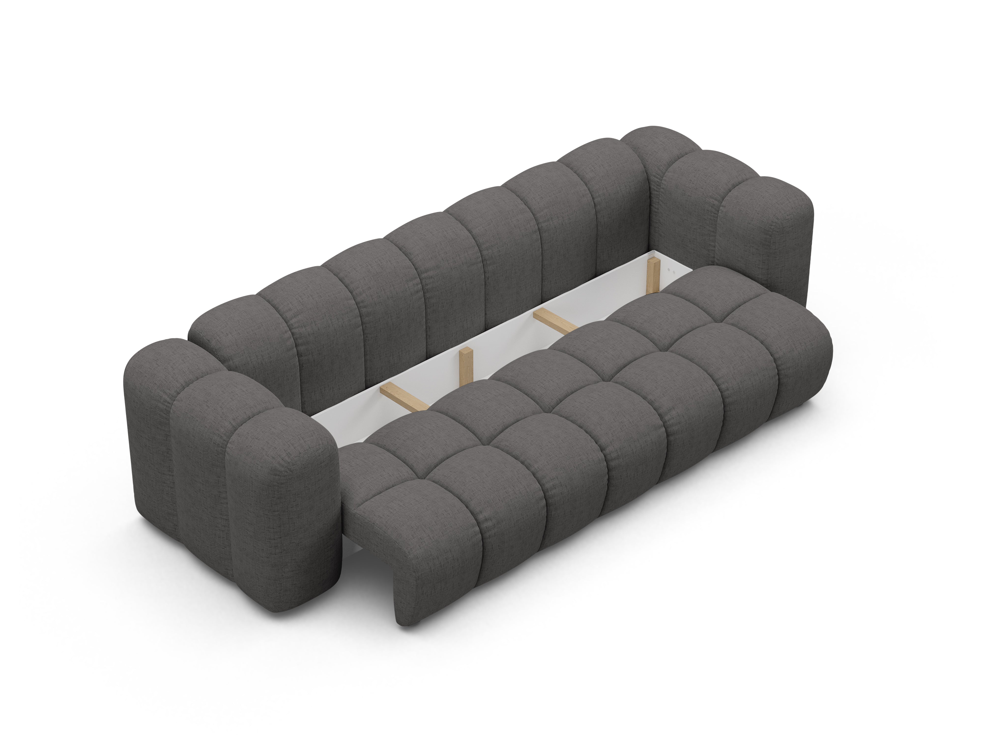 Sofa mit Schlaffunktion ASTRO graues Chenille