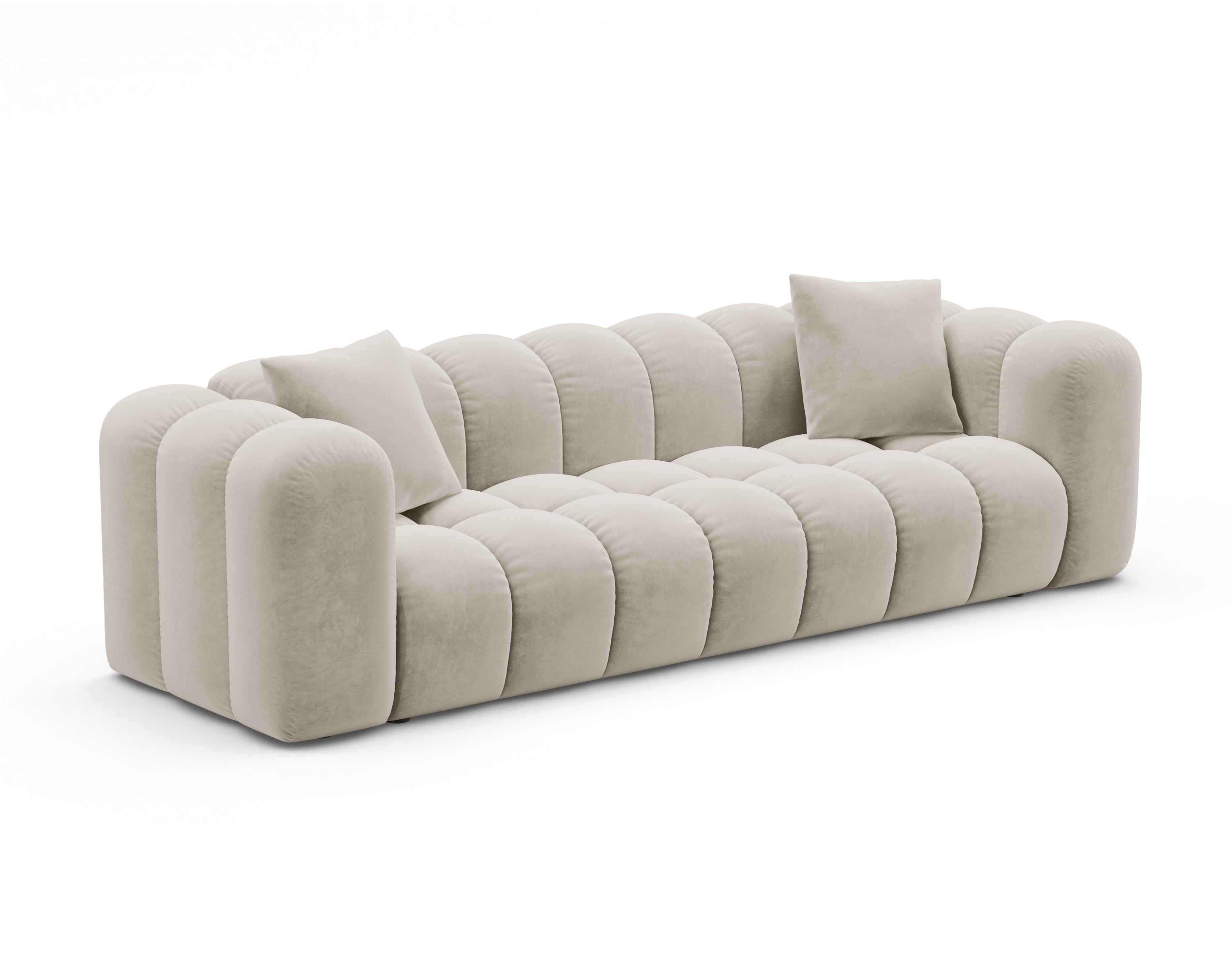 Samtsofa mit Schlaffunktion ASTRO ecru