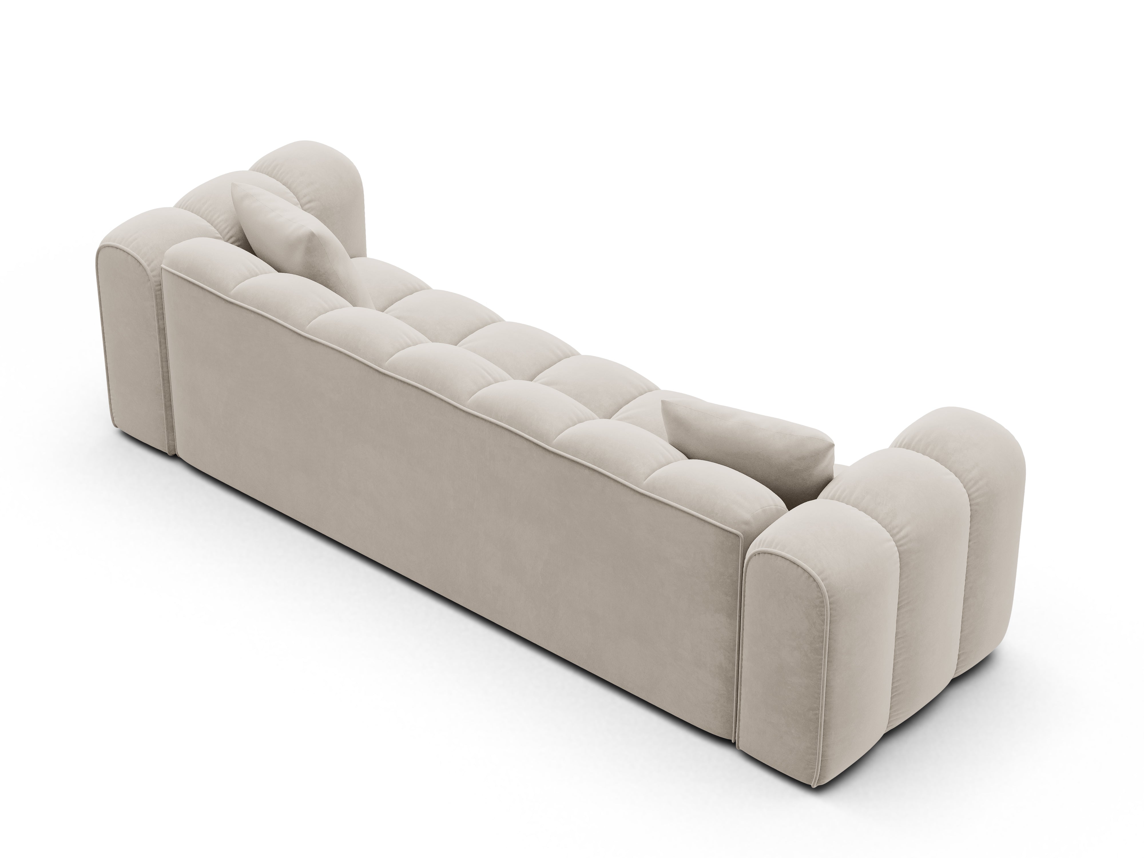 Samtsofa mit Schlaffunktion ASTRO ecru