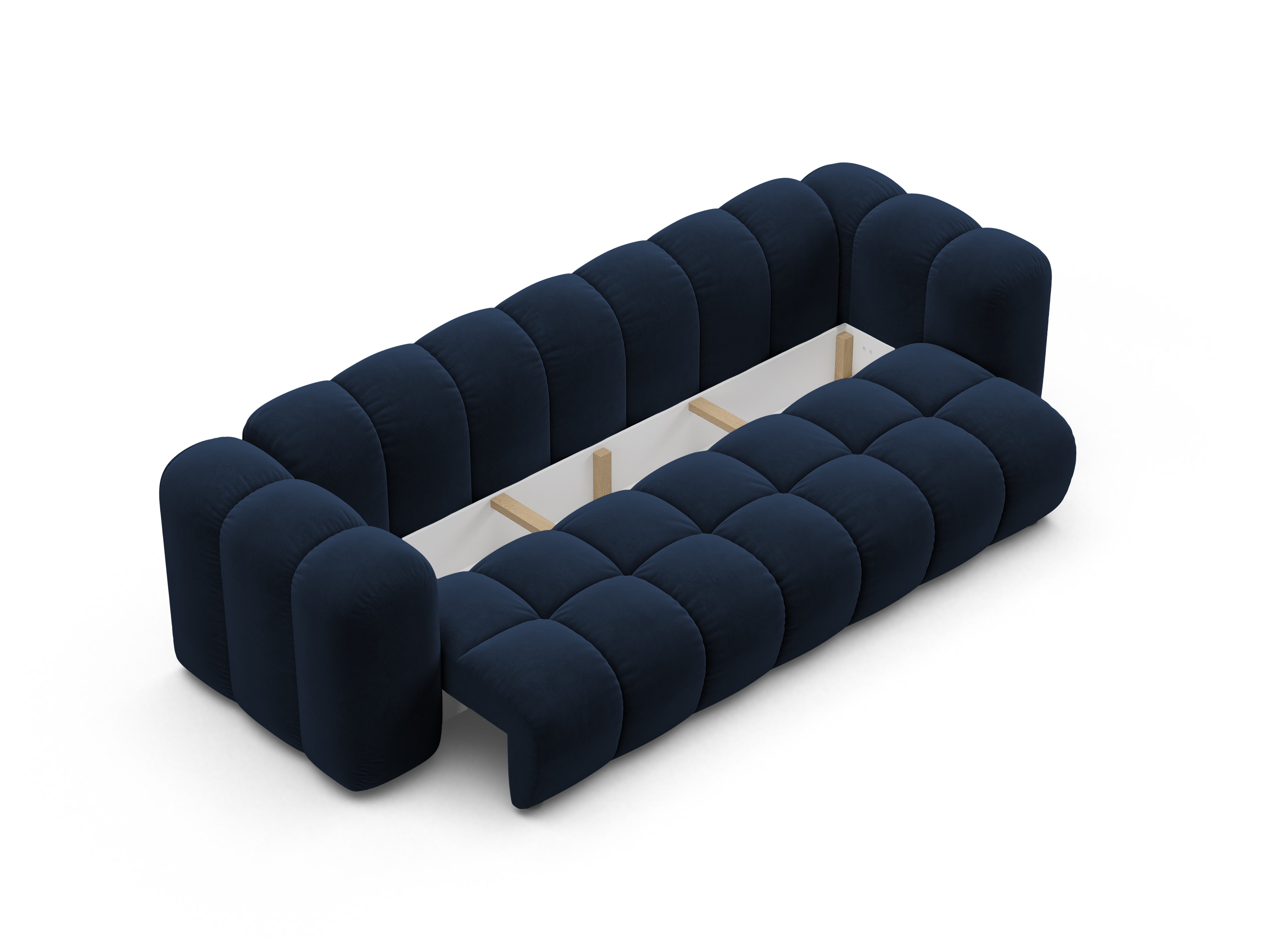 Velvet sofa with sleeping function ASTRO royal blue