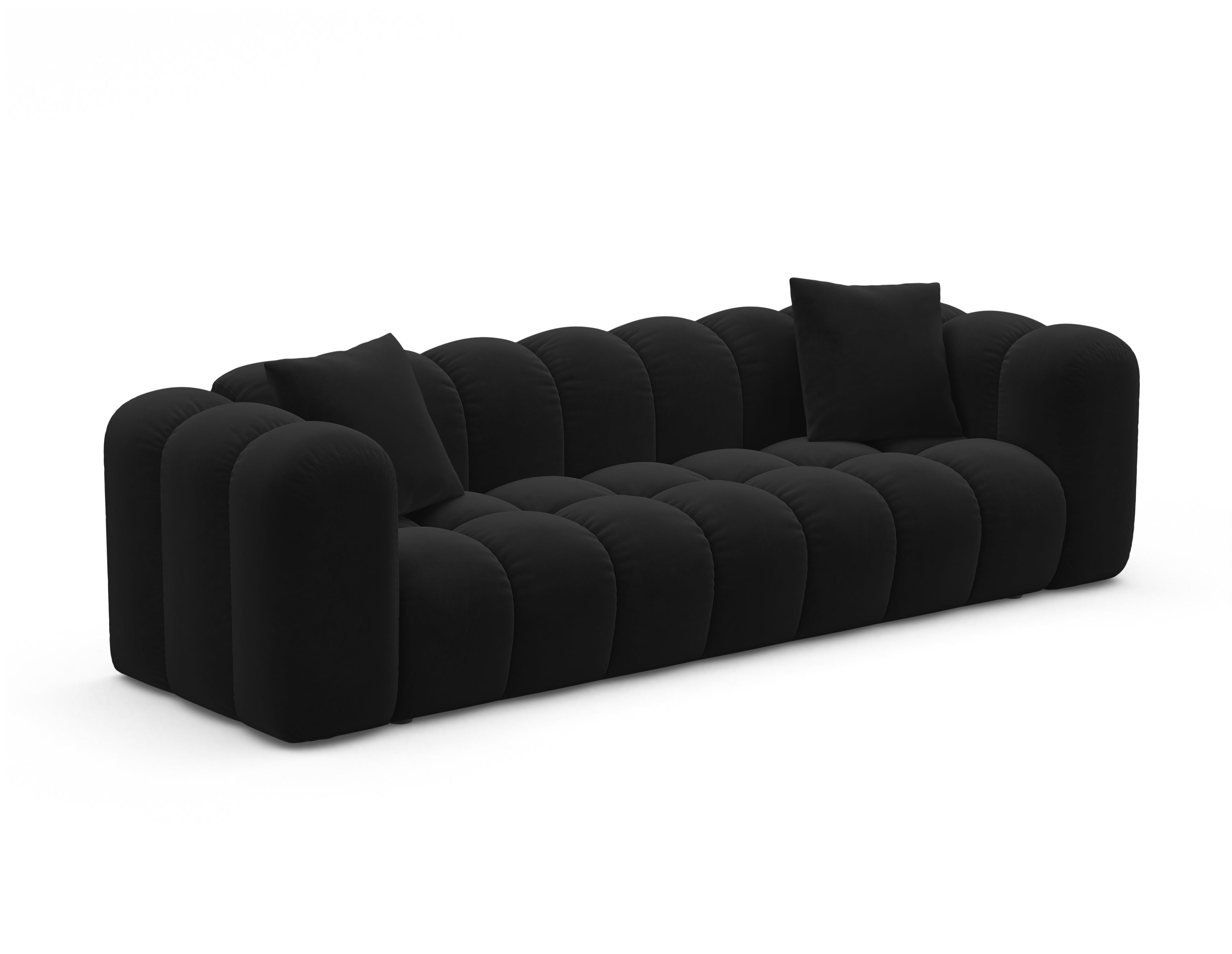 Velvet sofa with sleeping function ASTRO black