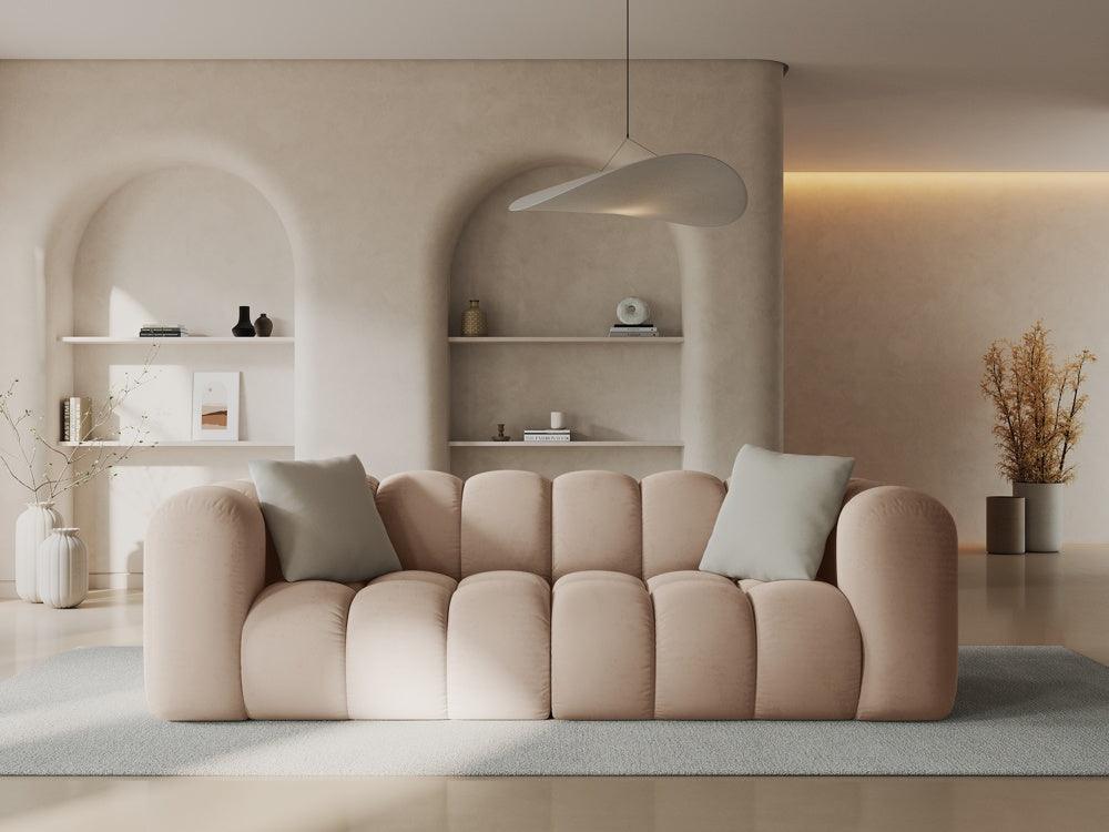 Sofa aksamitna 3-osobowa HALLEY beżowy Windsor & Co Eye on Design