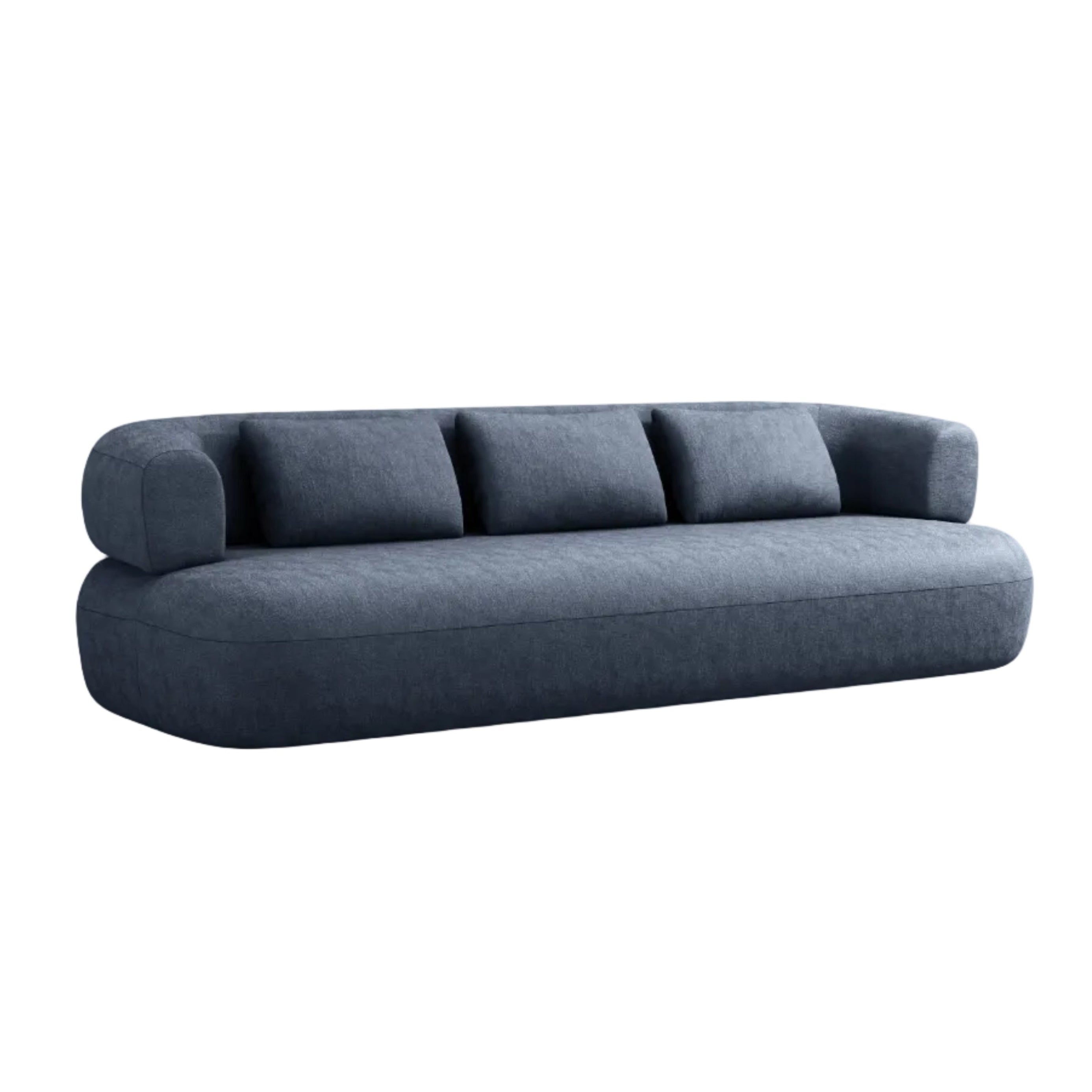 Sofa für 3,5 Personen ALDRIN in marineblauem Chenille