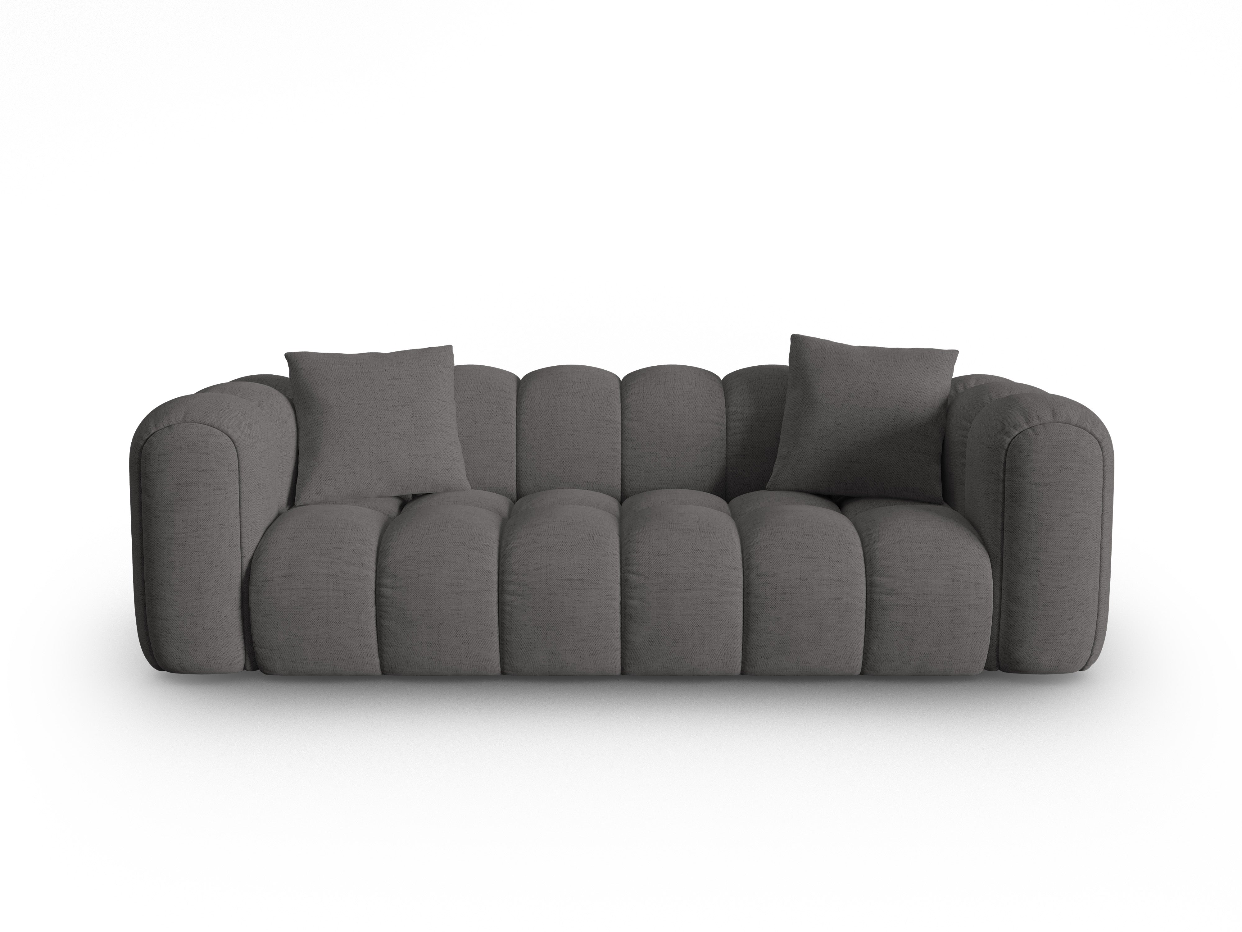 Sofa für 4 Personen ASTRO graues Chenille