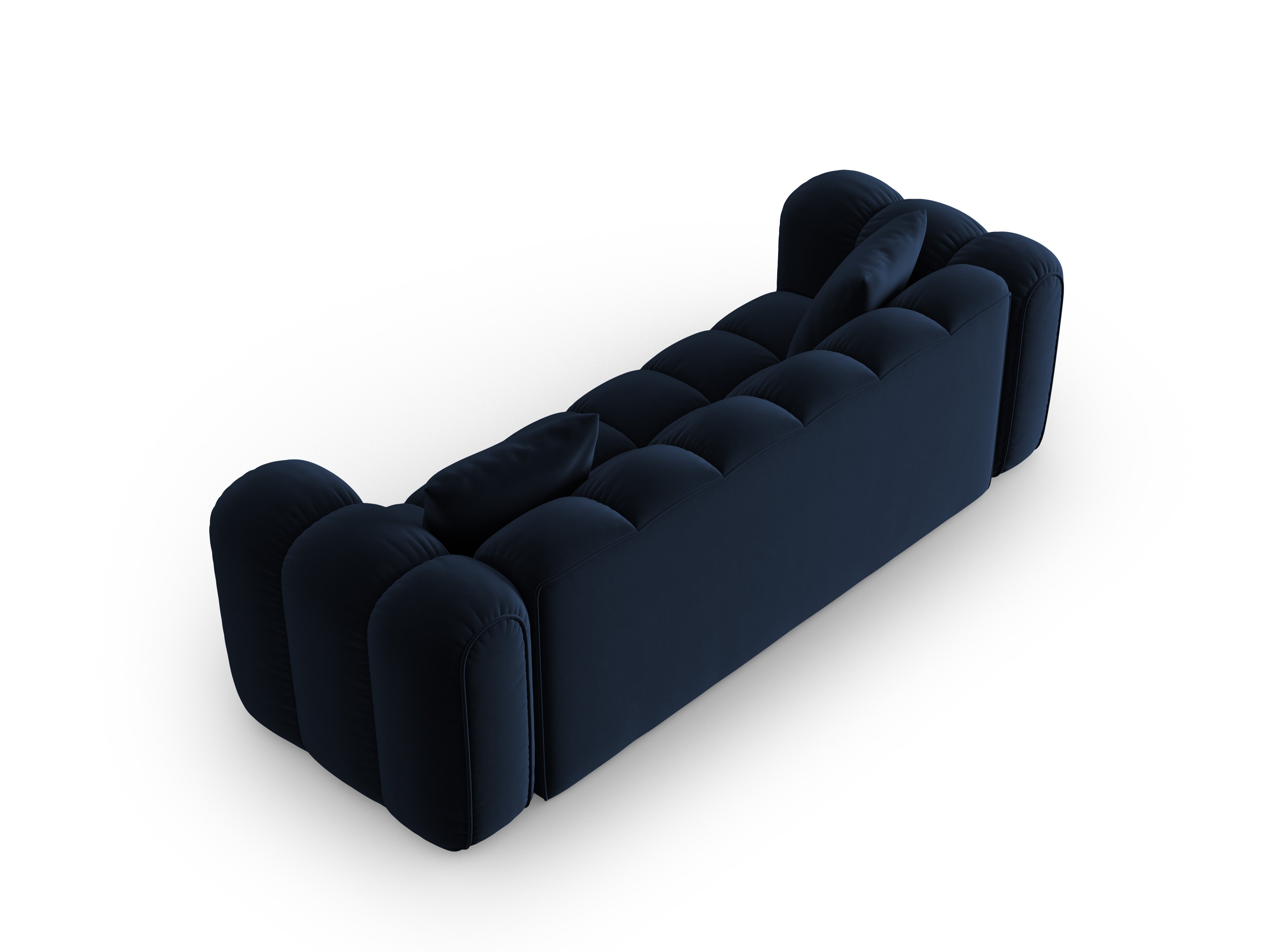 Sofa aus Samt für 4 Personen ASTRO königsblau