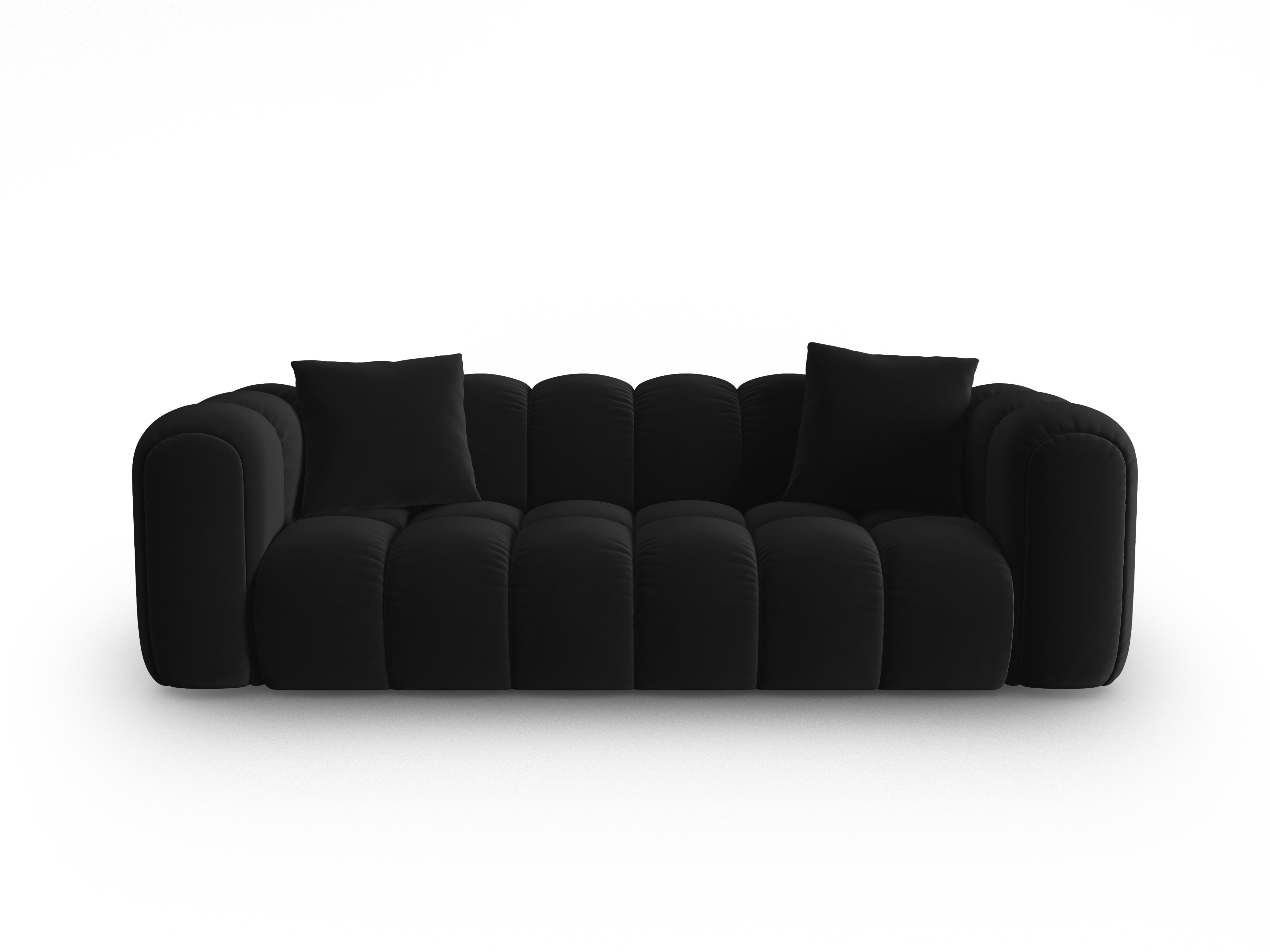 Sofa aus Samt für 4 Personen ASTRO schwarz