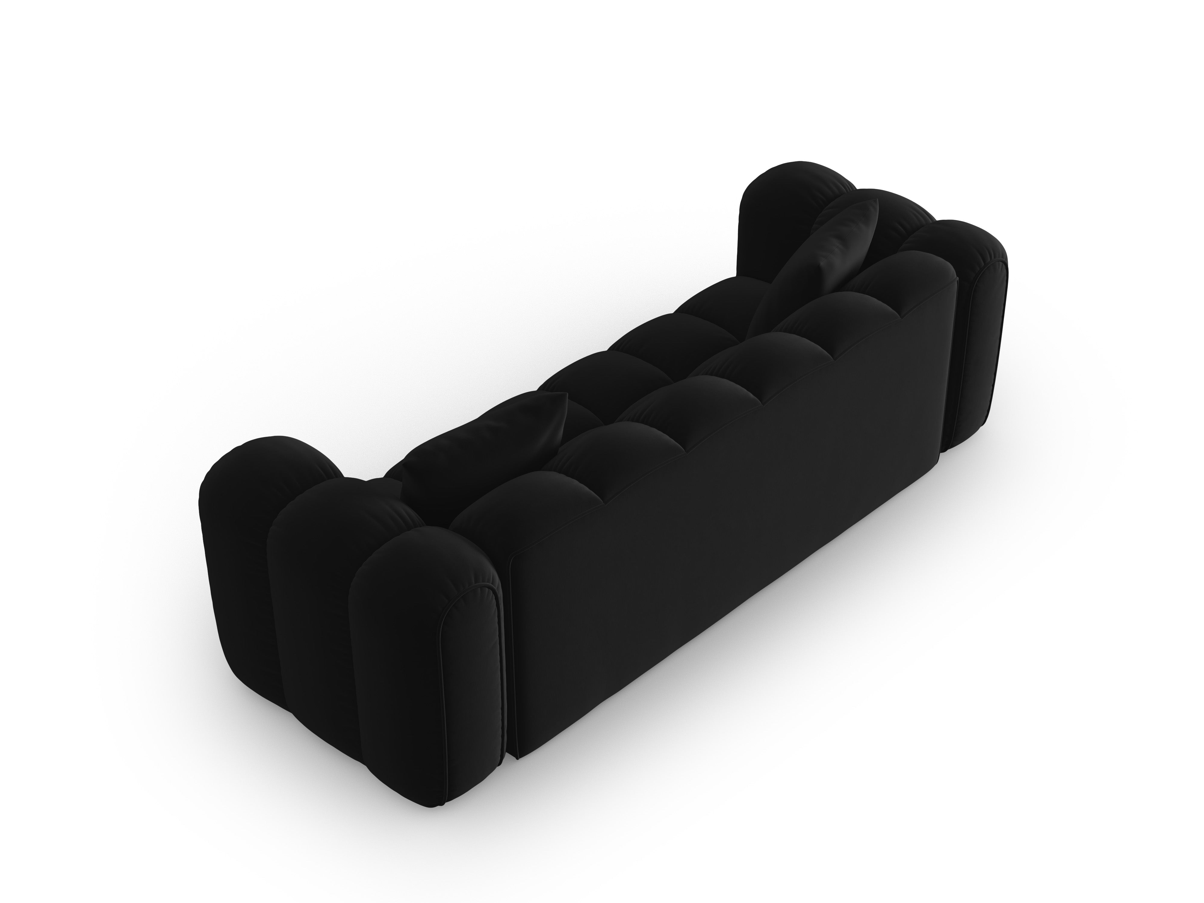 Sofa aus Samt für 4 Personen ASTRO schwarz
