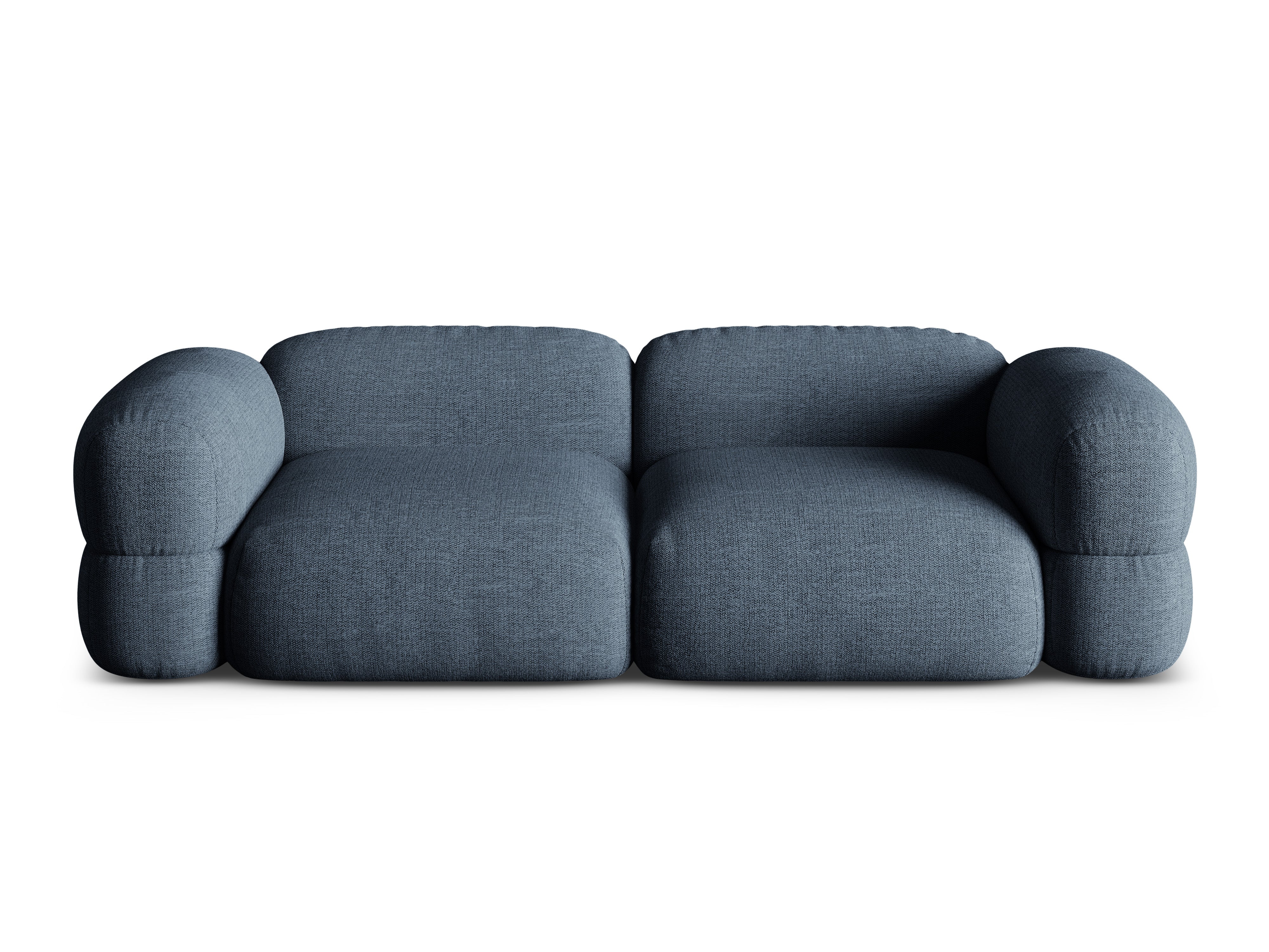 Sofa für 4 Personen ROGER dunkelblaues Chenille