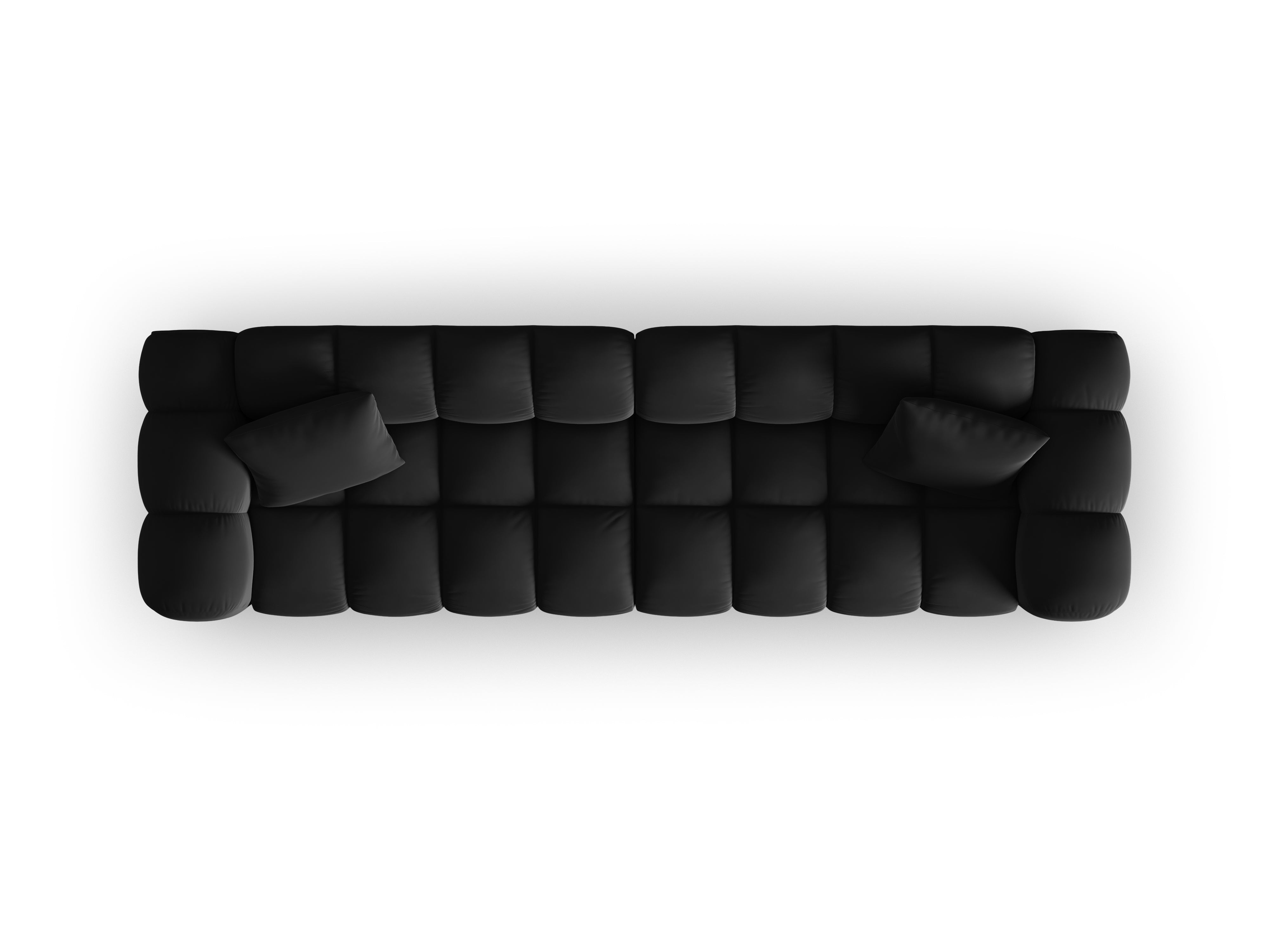 Samtsofa 4-Personen Black Halley