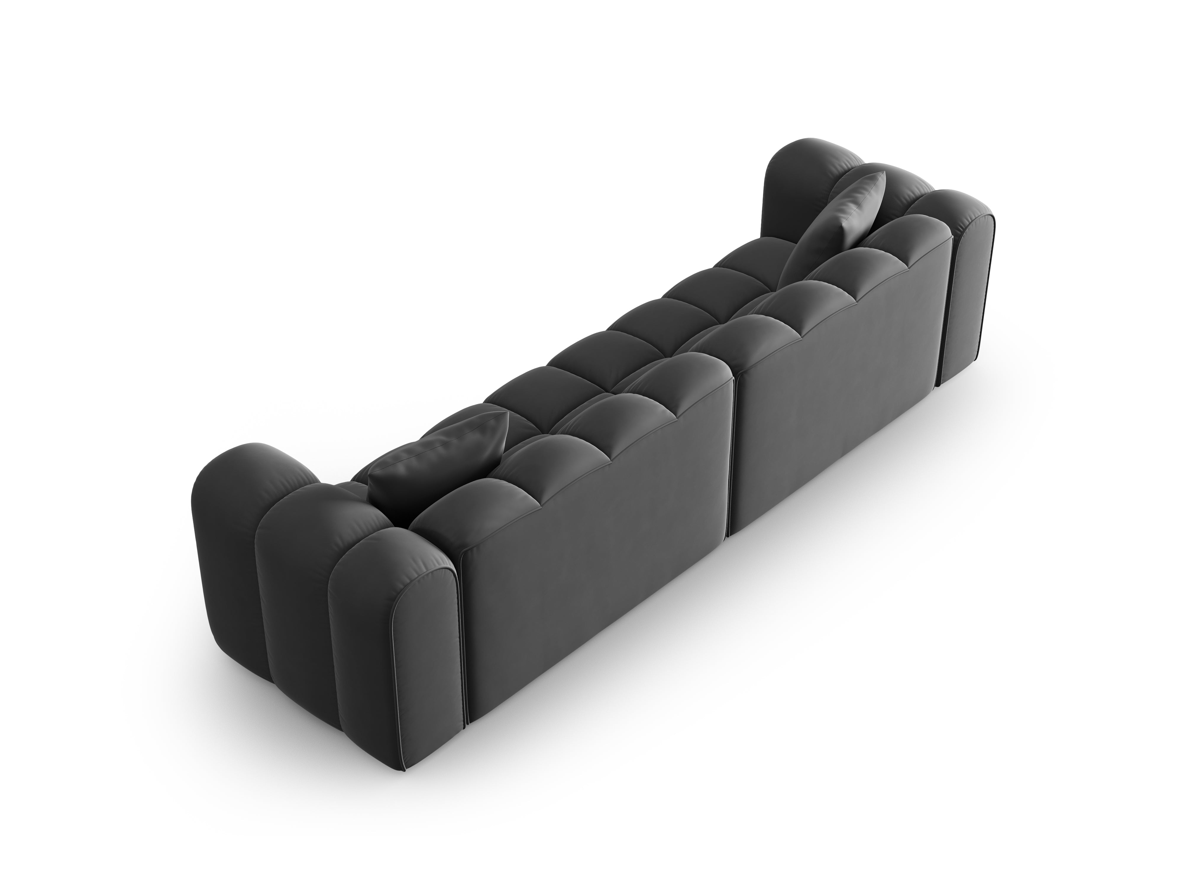 Samtsofa 4-Personen Halley Gray