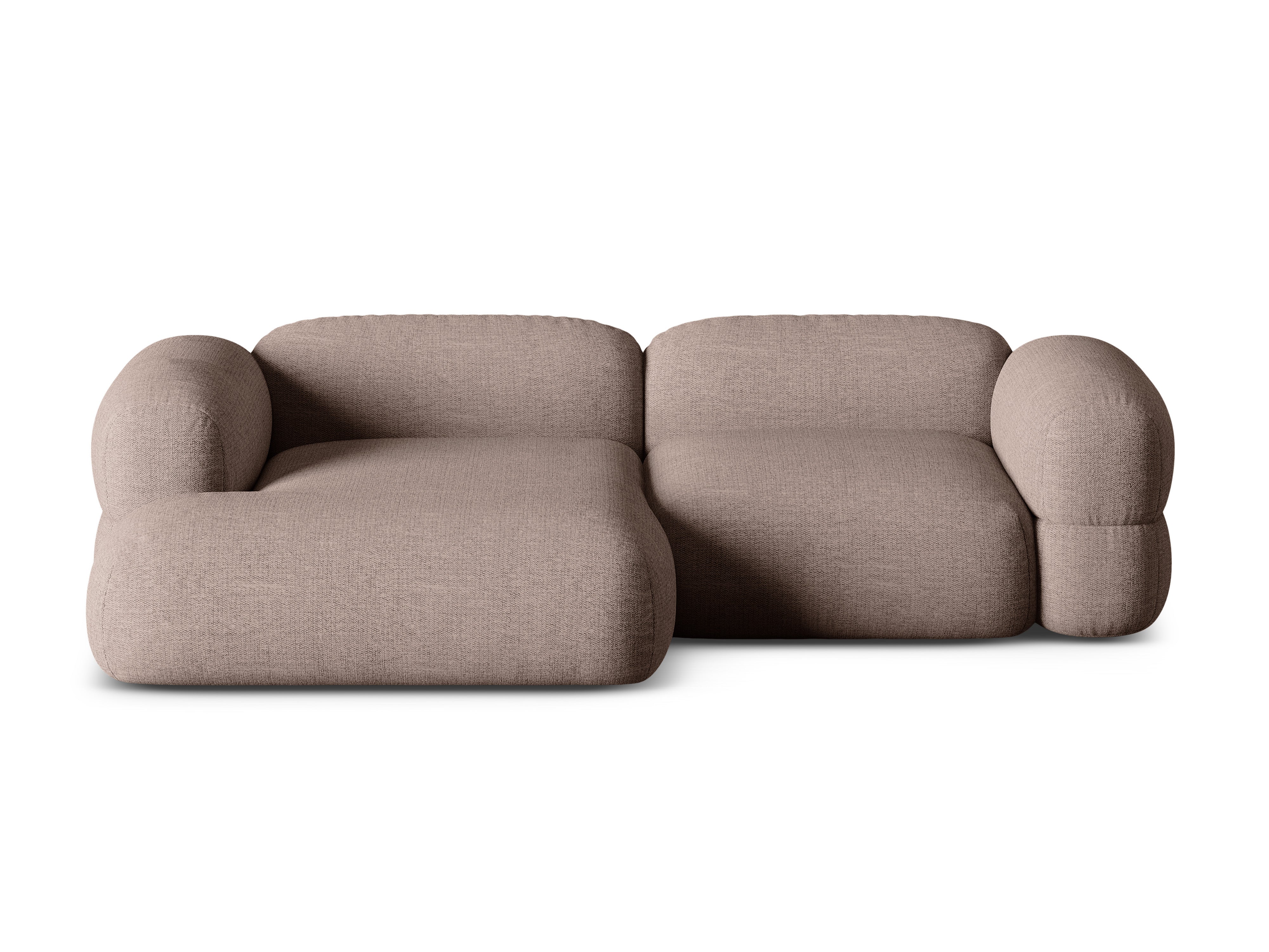 Linksseitige Eckcouch ROGER cappuccino Chenille