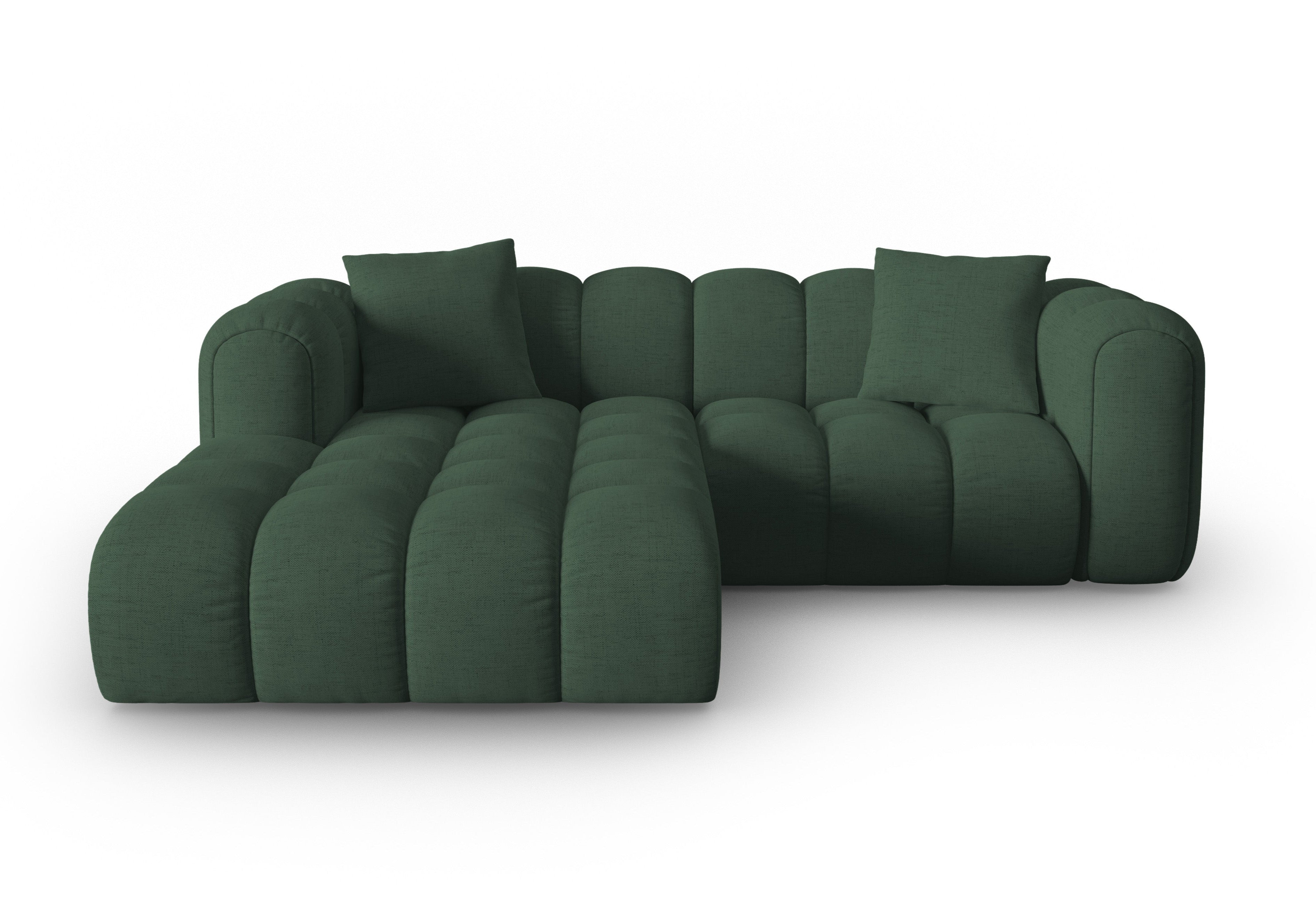 3-sitziger linker Ecksofa ASTRO meergrün Chenille