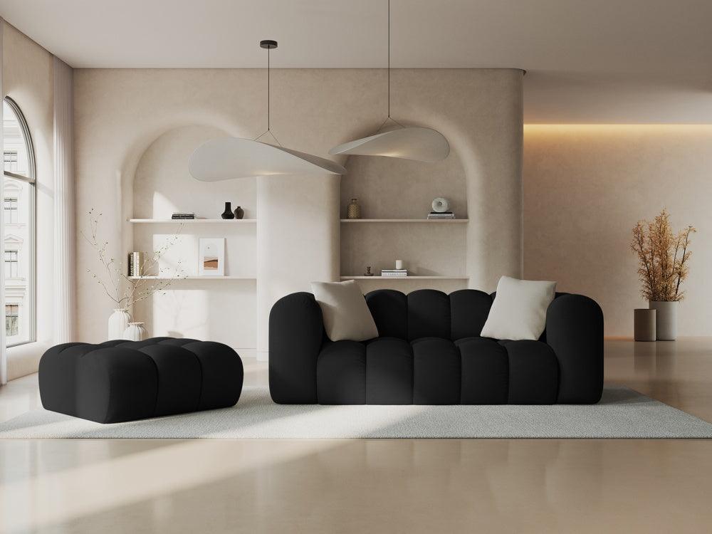 Puf aksamitny HALLEY czarny Windsor & Co Eye on Design