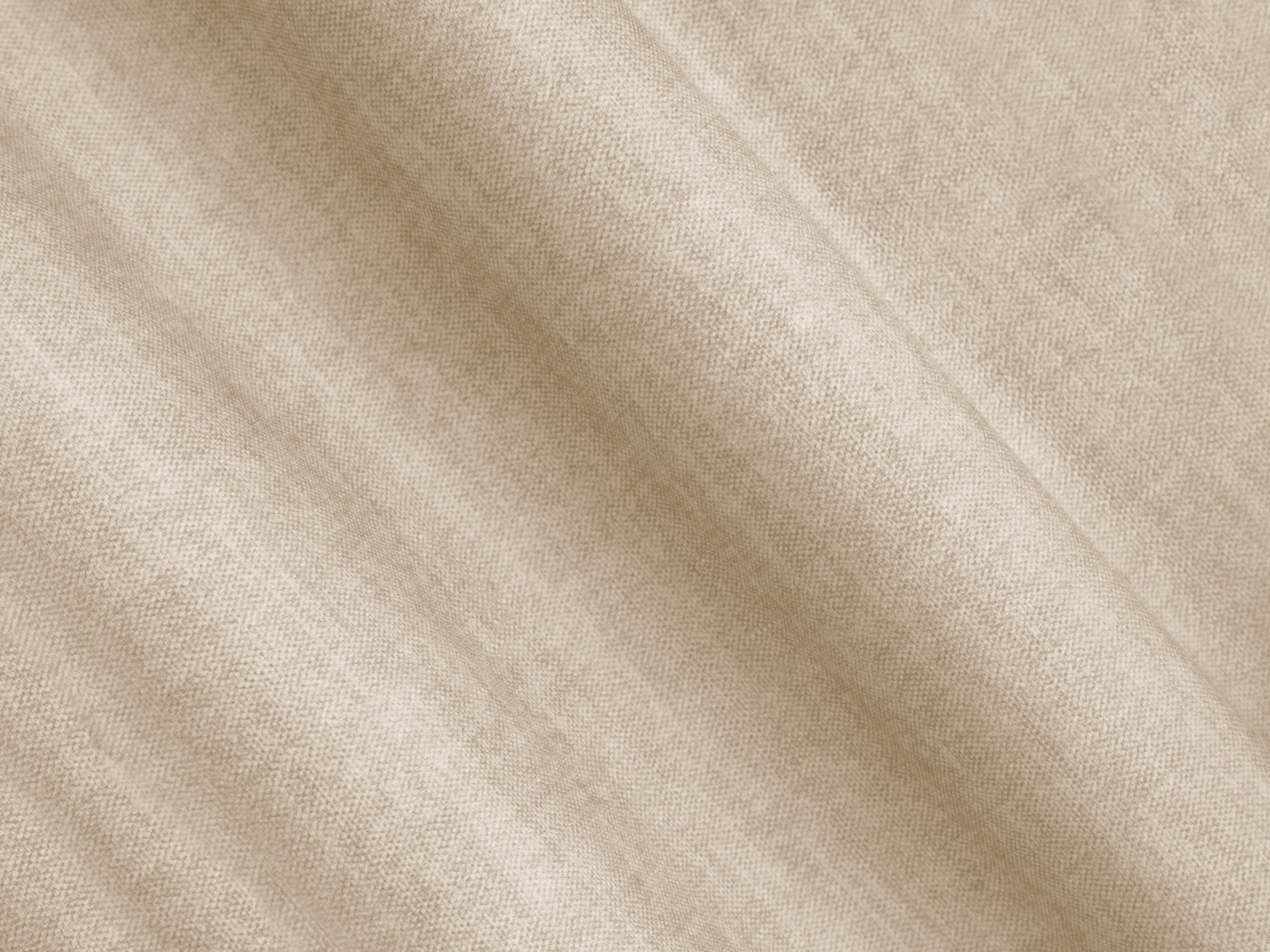 Samt-Ecksofa rechts ROGER hellbeige
