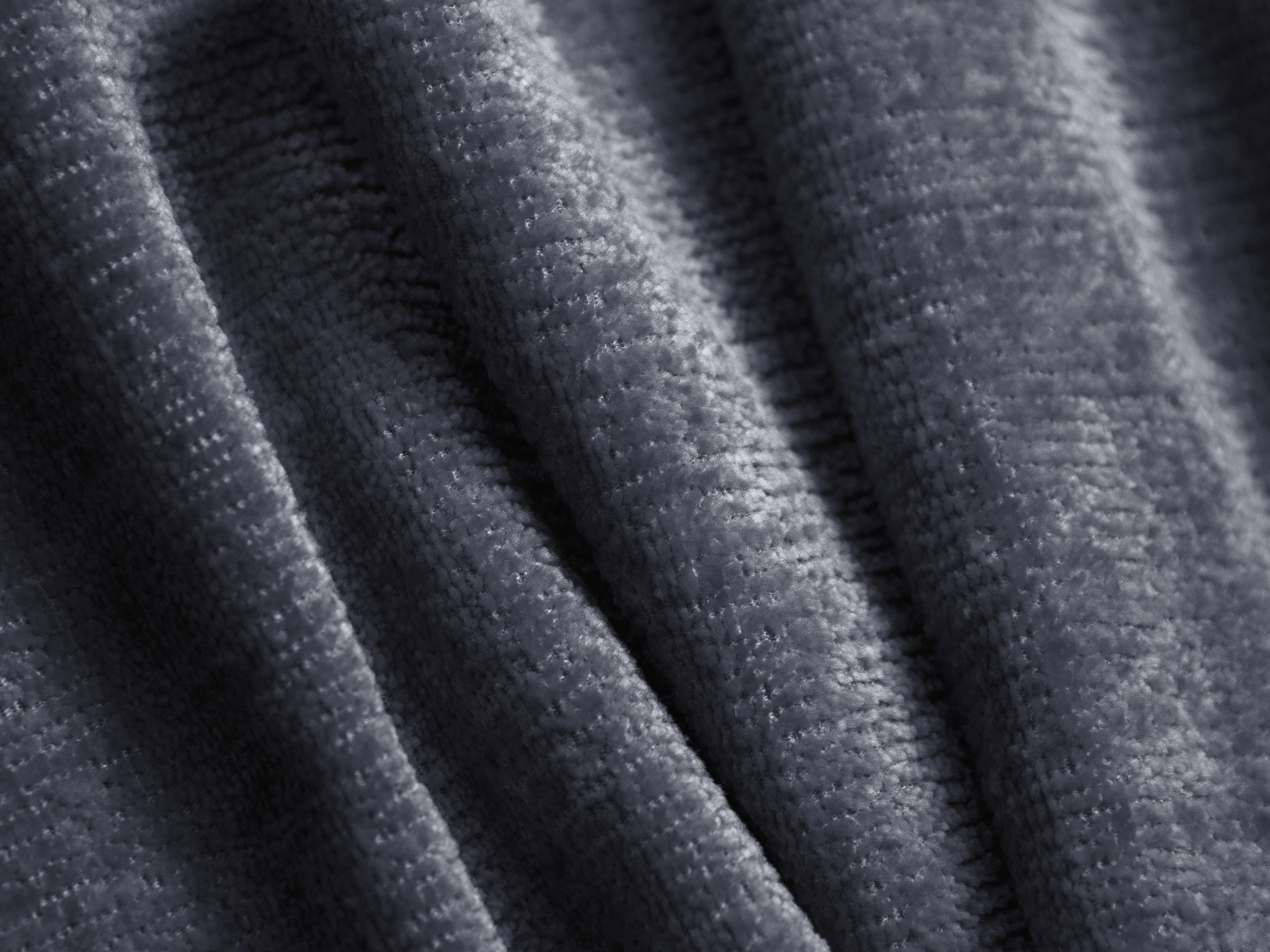 3-sitziger rechter Ecksofa ALDRIN in marineblauem Chenille