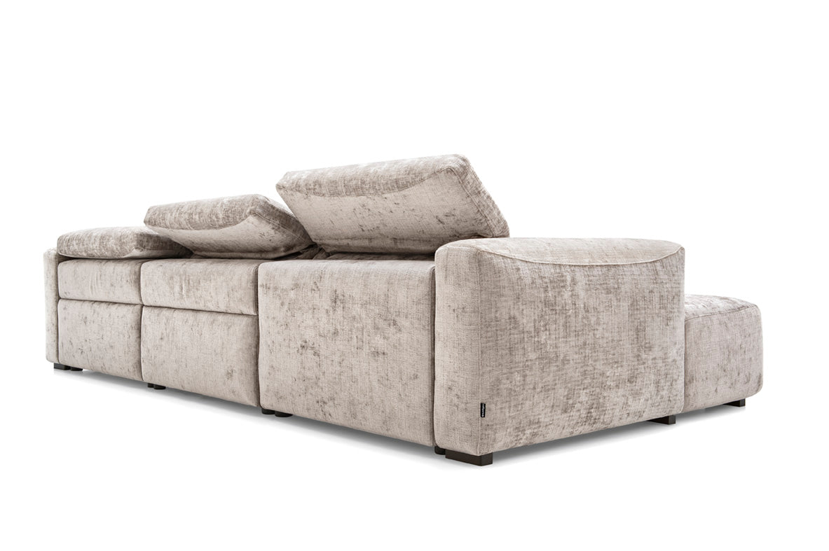 Left-sided upholstered WAVE corner sofa