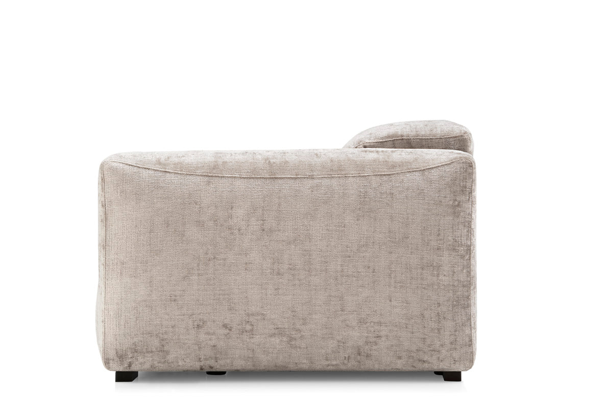 Left-sided upholstered WAVE corner sofa