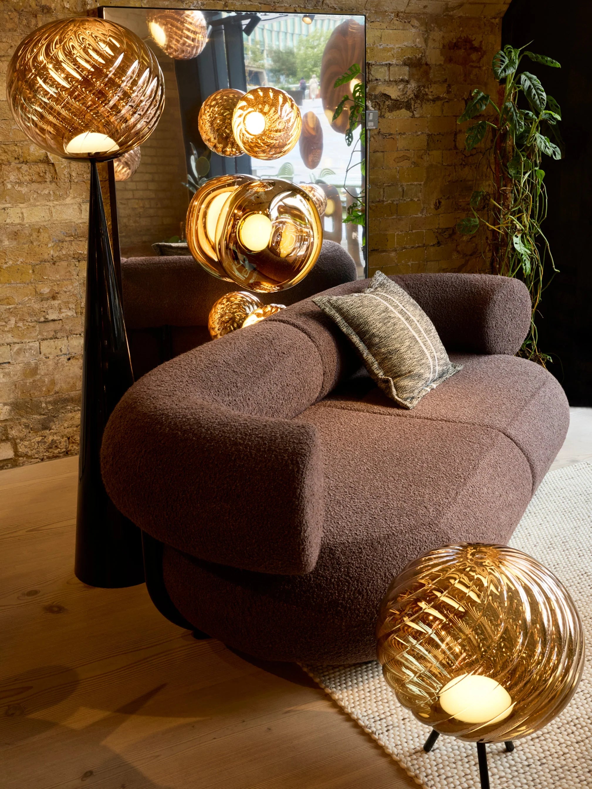 Tragbare Lampe WHIRL gold