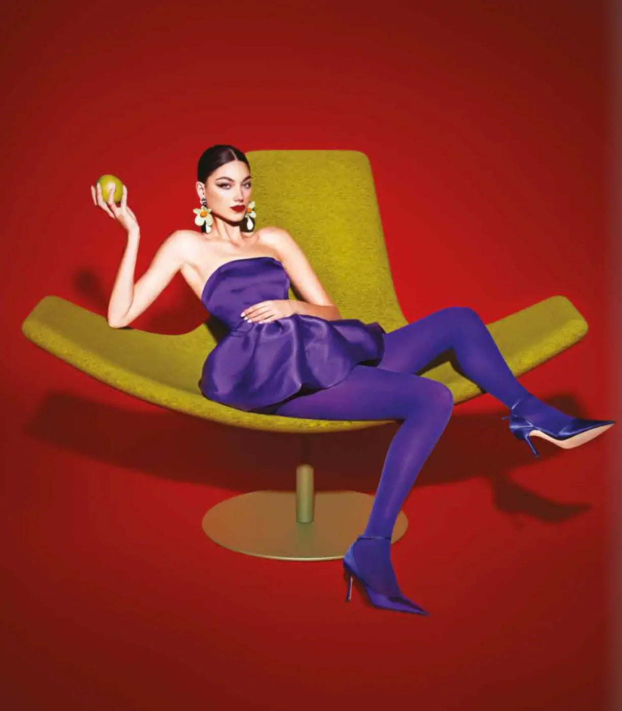 WING Armchair Dark Red