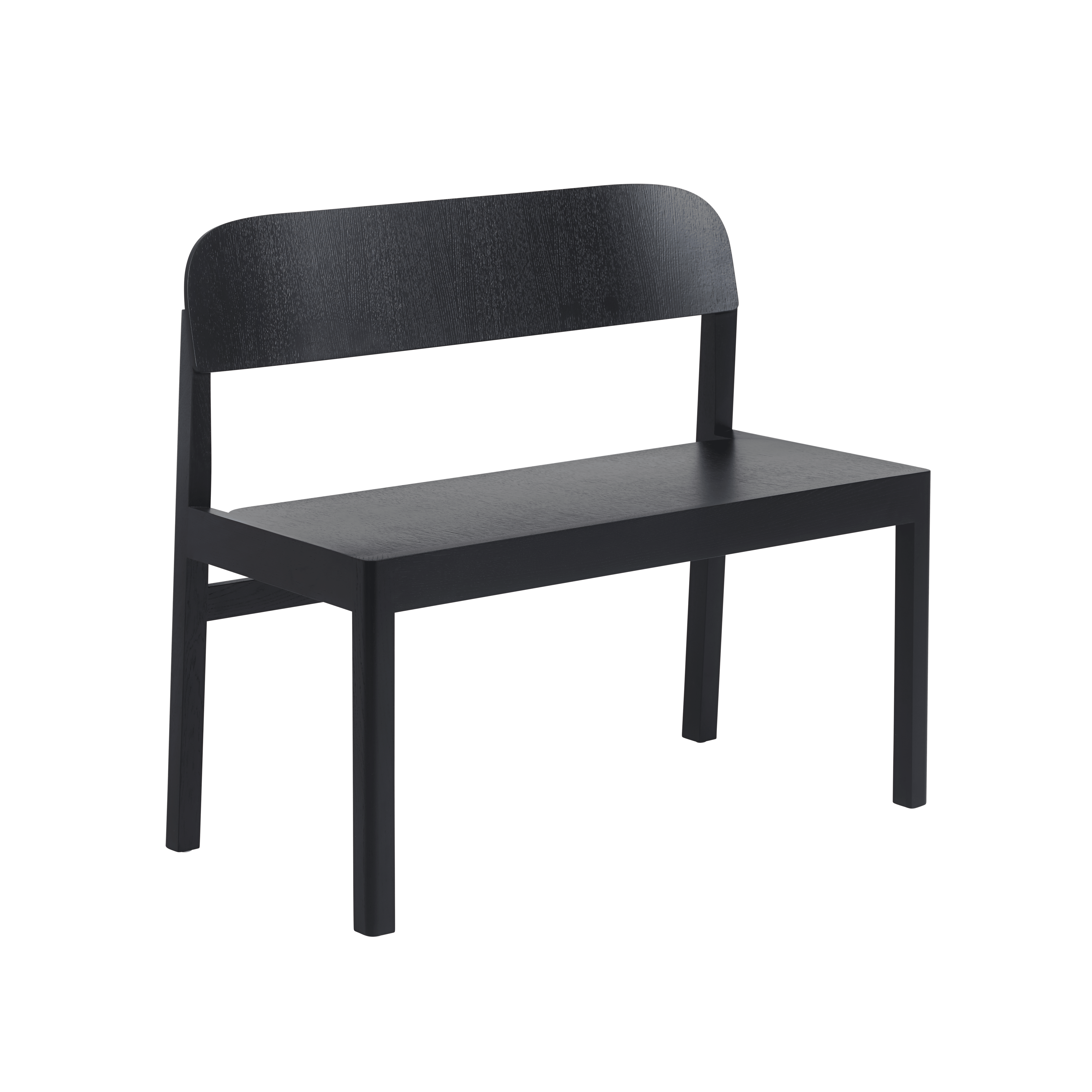 BANK WORKSHOP schwarze Furnier und Eichenholz