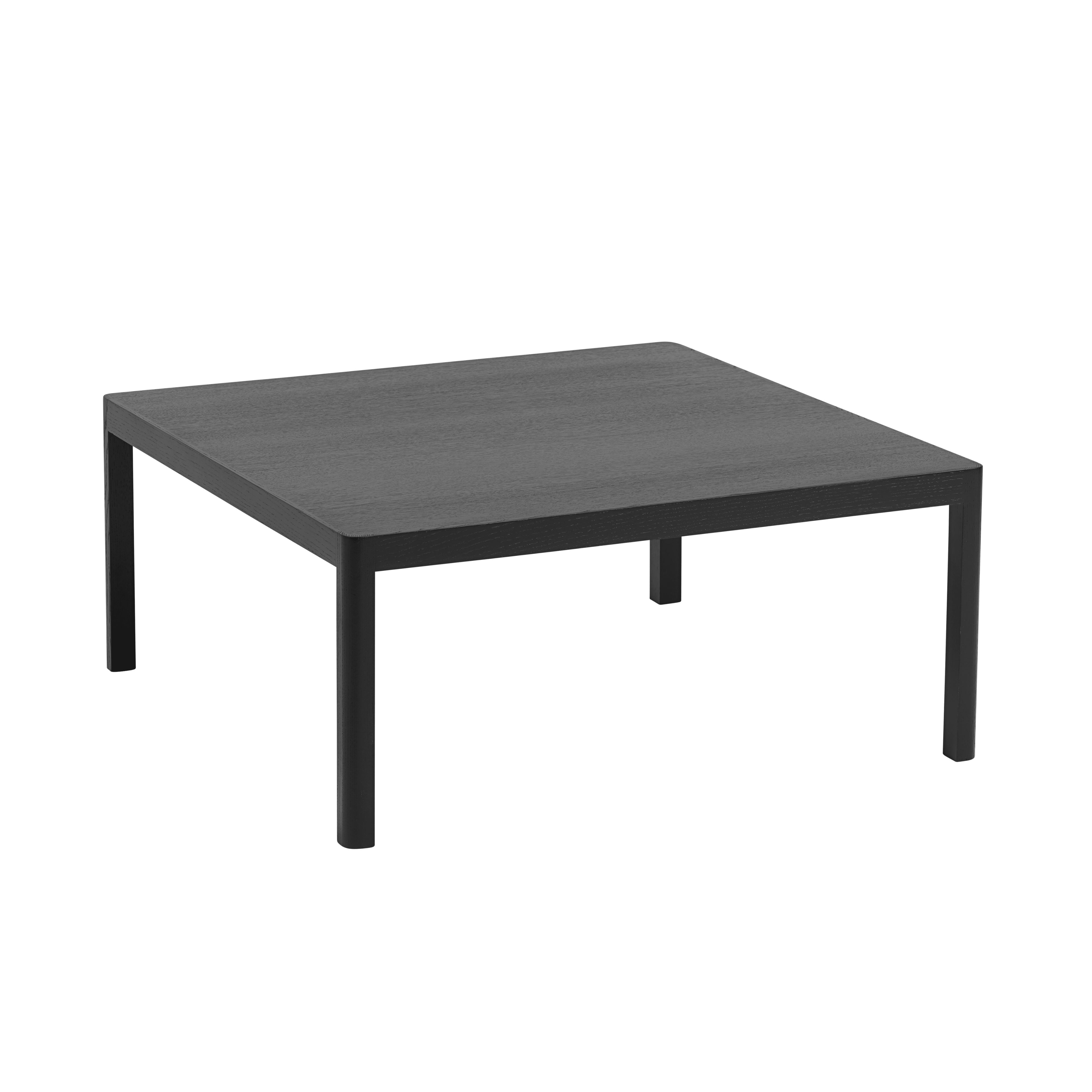 WORKSHOP black oak veneer coffee table with black oak base