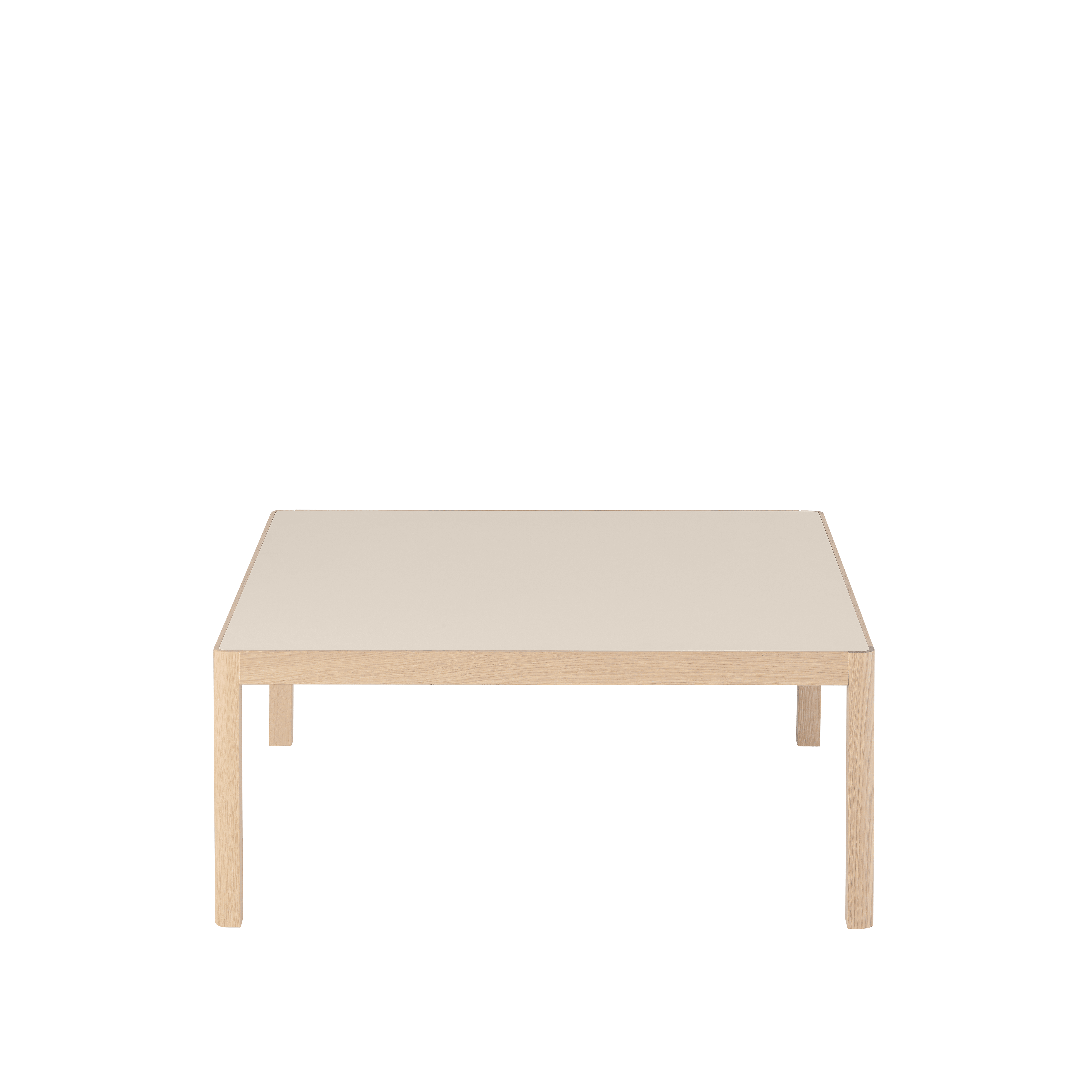 Couchtisch WORKSHOP graues Linoleum mit Eichenbasis