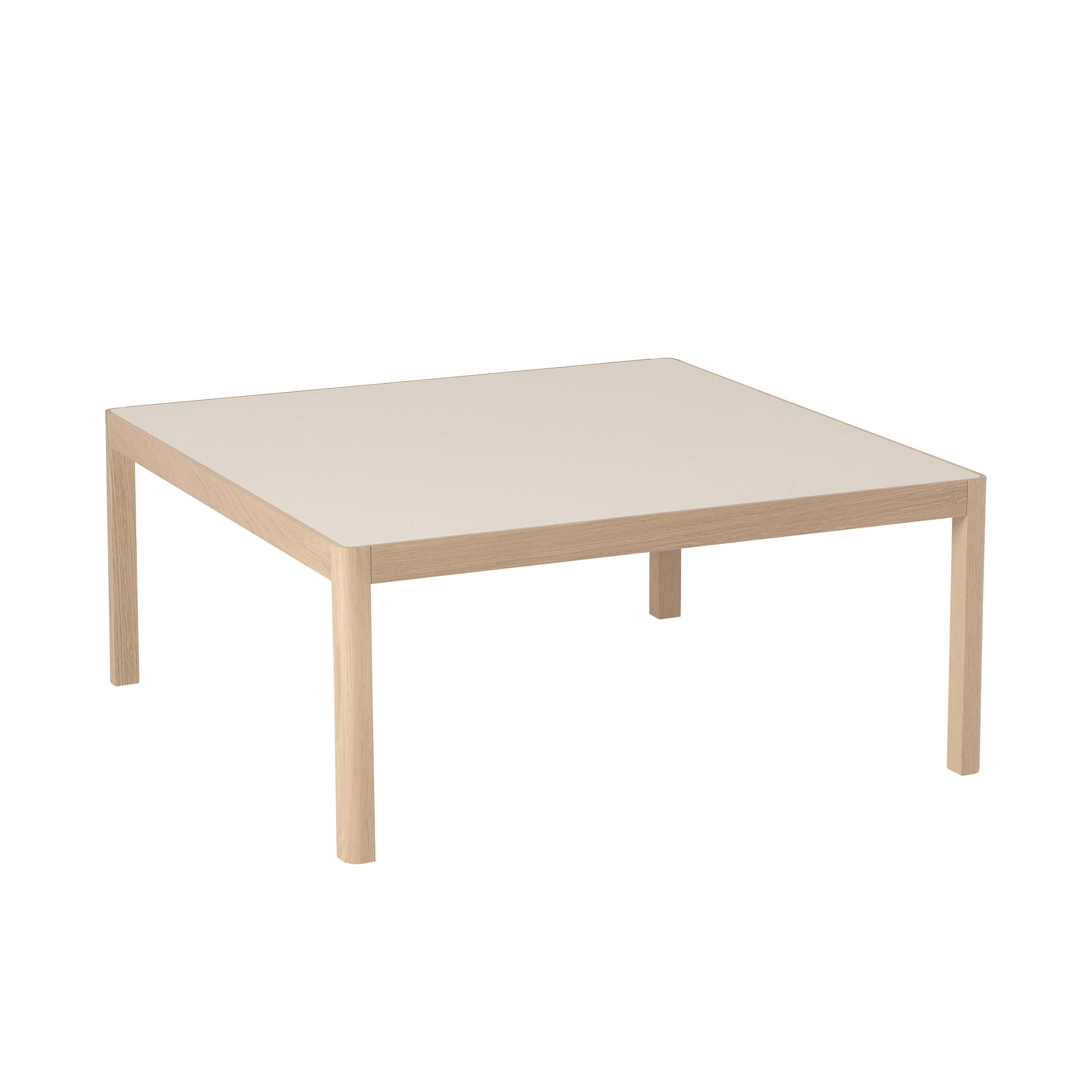 Couchtisch WORKSHOP graues Linoleum mit Eichenbasis