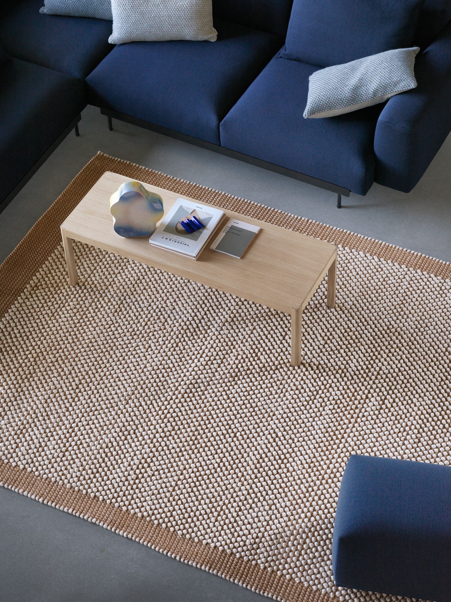 Teppich PEBBLE orange mit beige