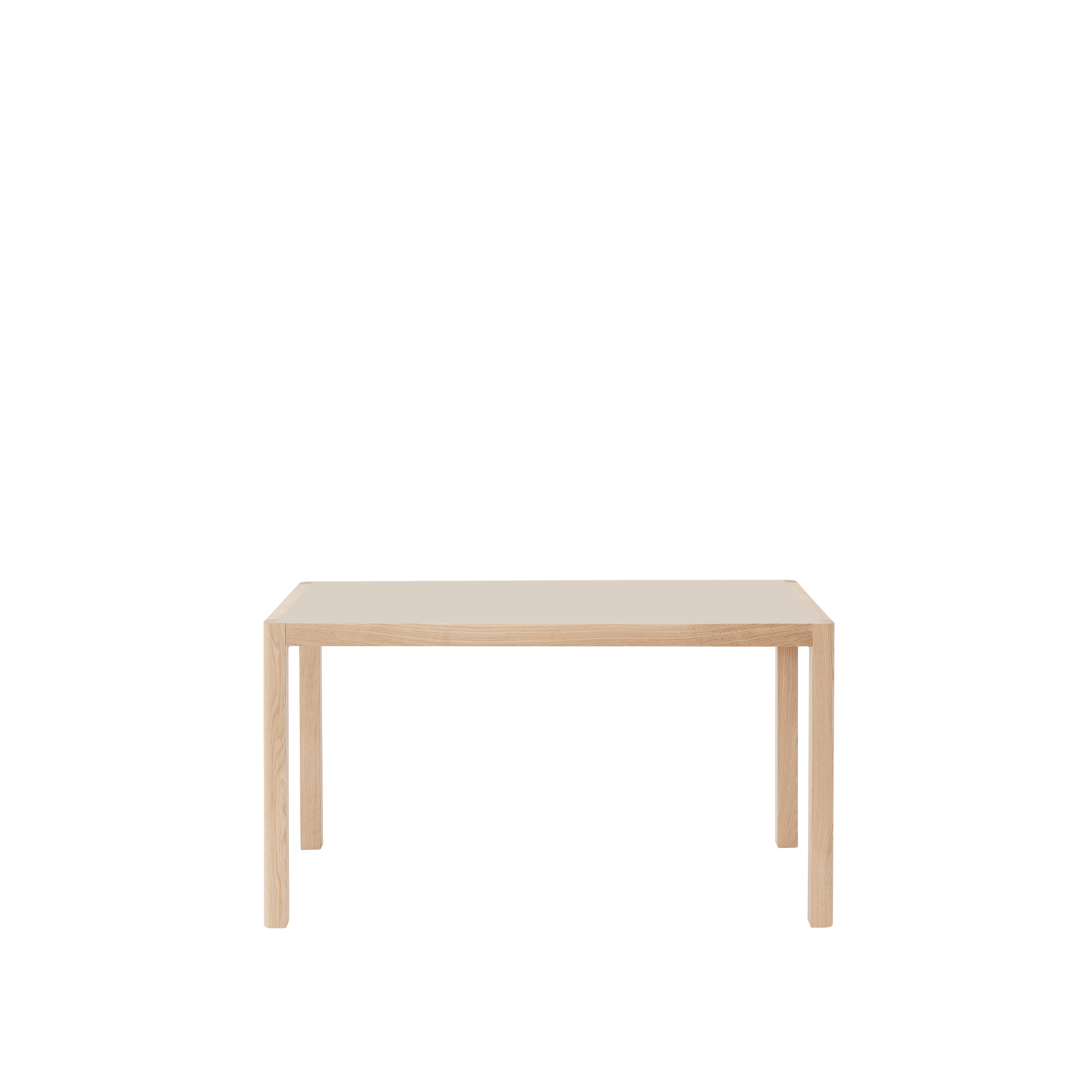 WORKSHOP table with gray linoleum and oak base