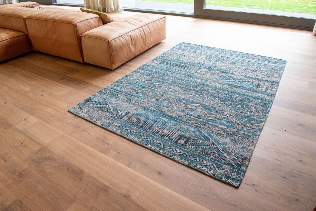 Dywan KILIM ZEMMURI BLUE błękitny – Louis de Poortere