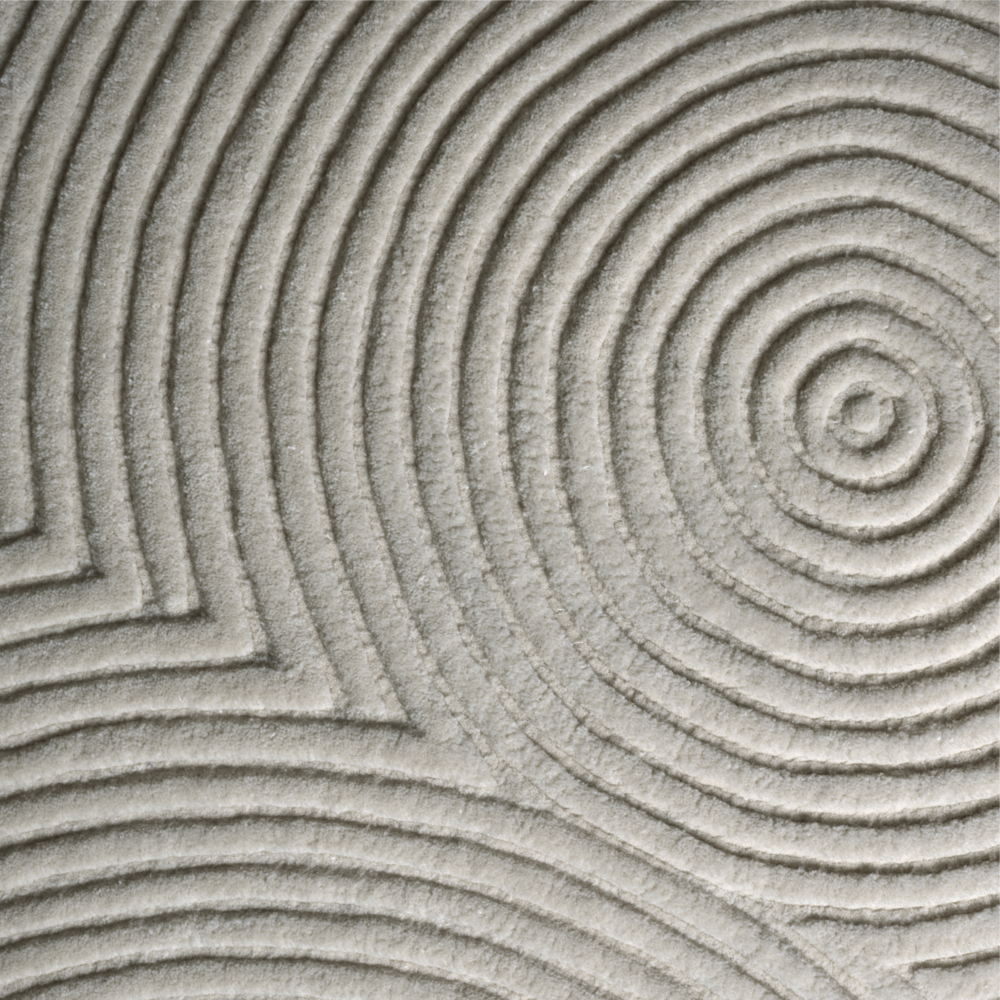 Ovaler Teppich ZEN ROUNDED grau
