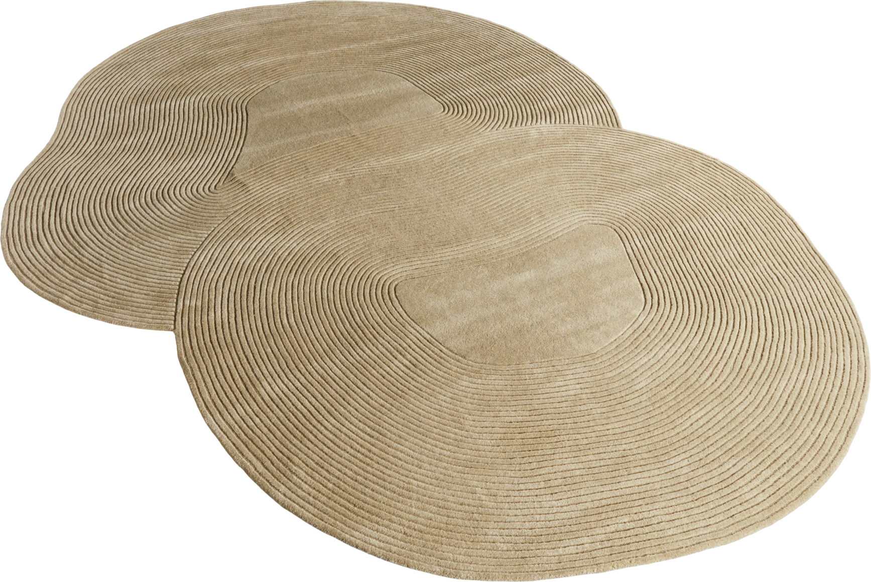Oval rug ZEN SHAPED beige