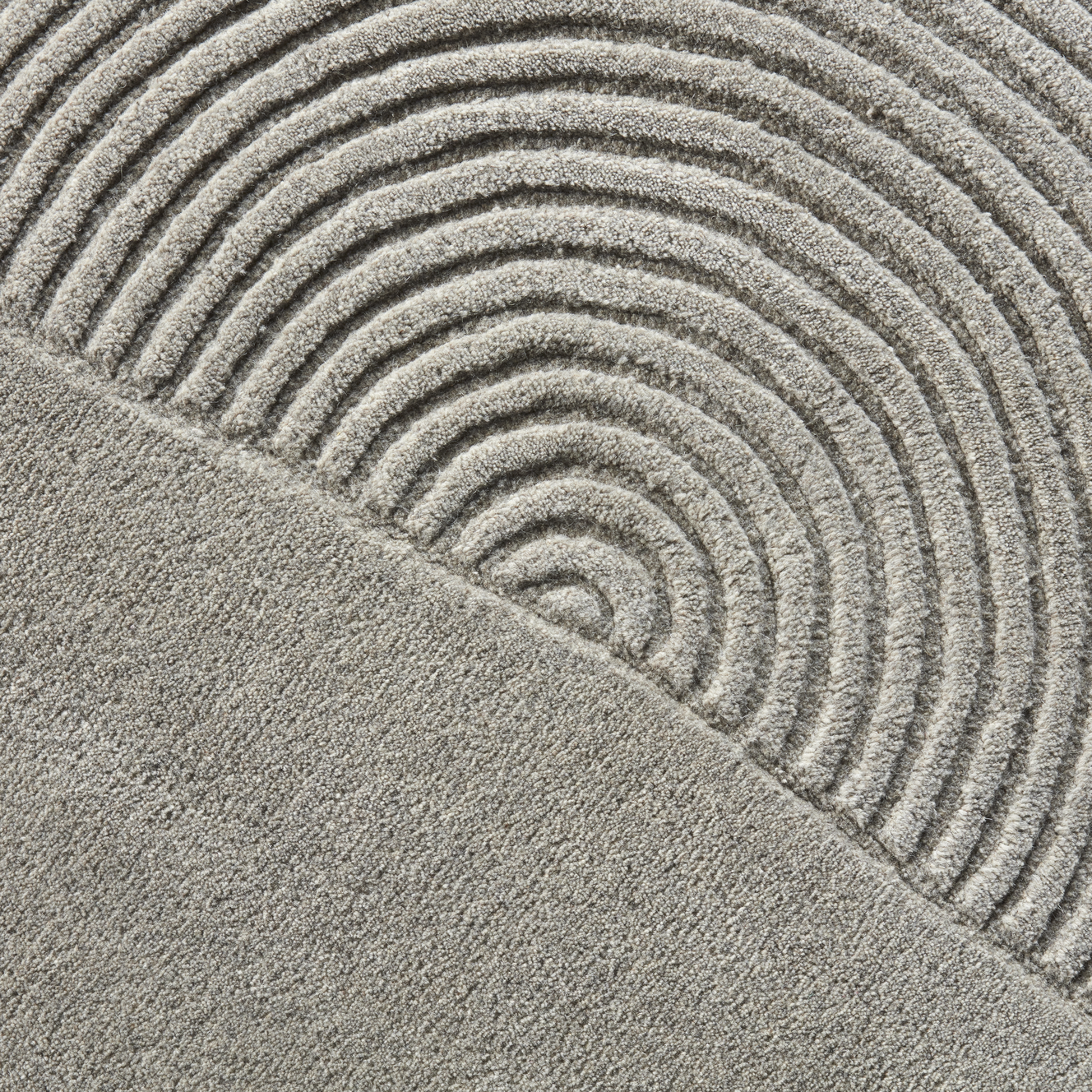 Rundteppich ZEN SPLIT grau