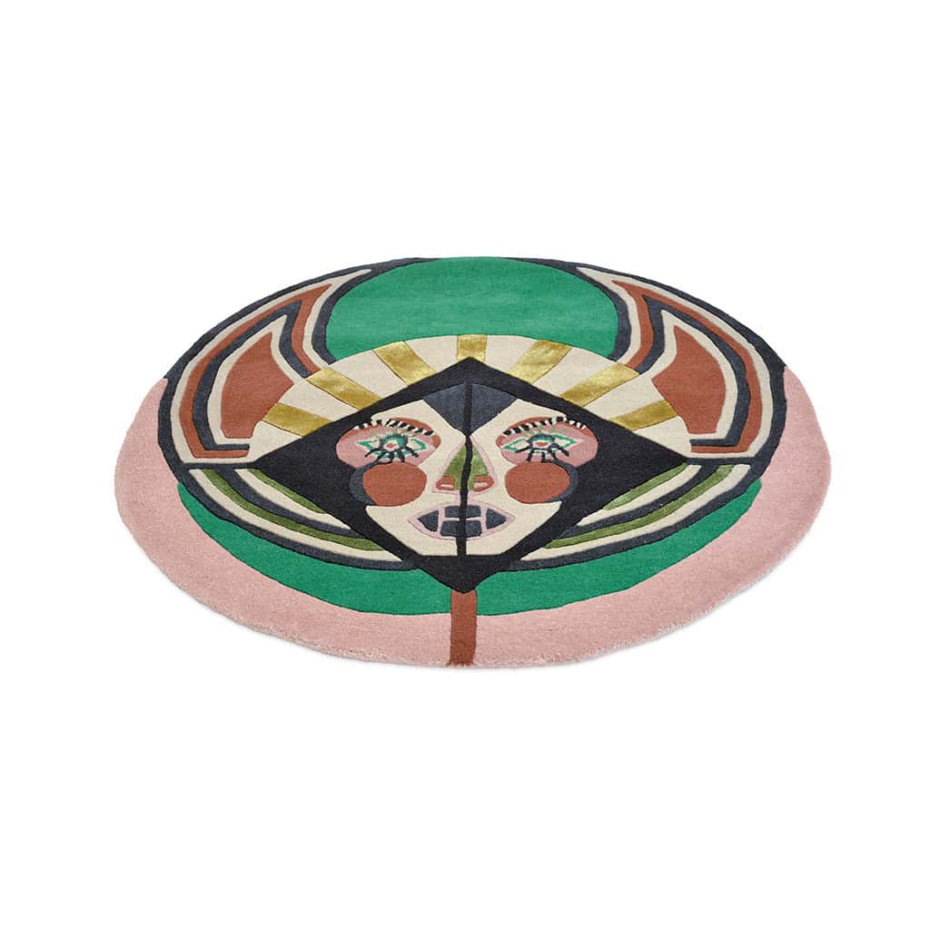 Round rug Zodiac Virgo beige-green