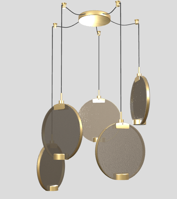 Pendant lamp HORO S5 brushed brass