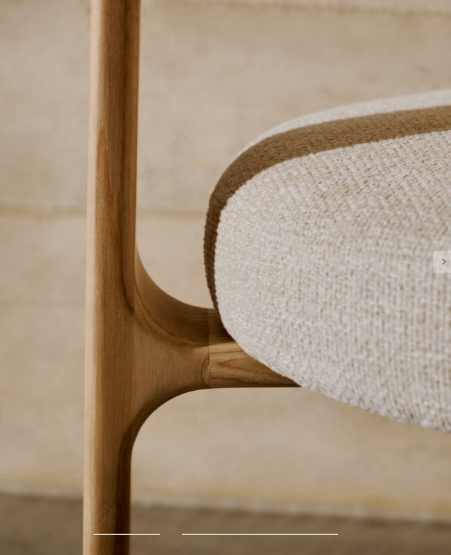 Sessel mit Armlehnen GRANITE beige Chenille mit Eschenbasis