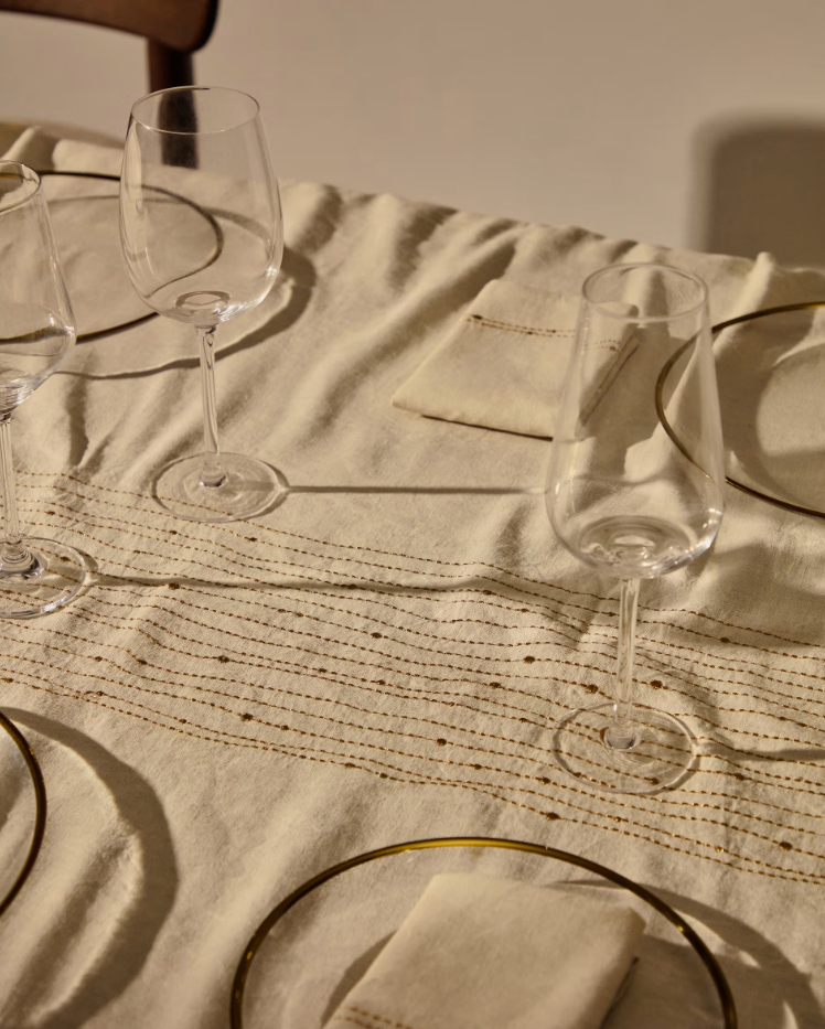 Tischdecke FILA aus Leinen und Baumwolle