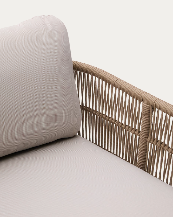 Double Garden Lounger CATALINA made of light acacia wood