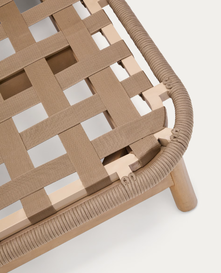 Double Garden Lounger CATALINA made of light acacia wood