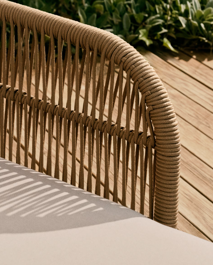 Double Garden Lounger CATALINA made of light acacia wood