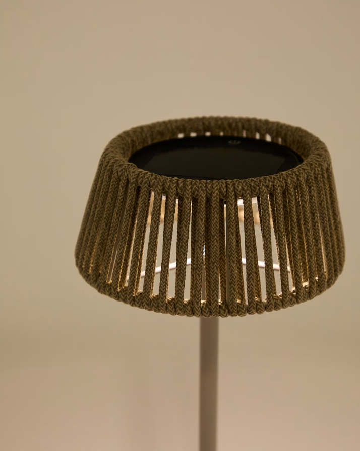 Lampa przenośna ALDET brązowo-szara lina – plecionka