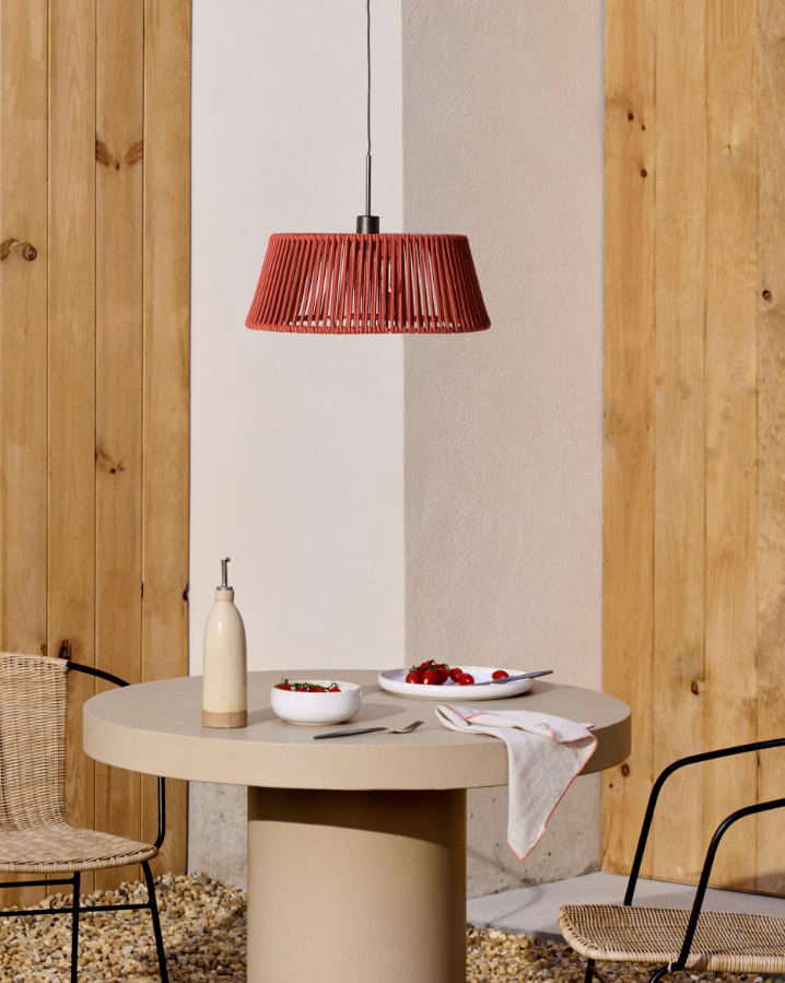 Aldet lampshade in terracotta