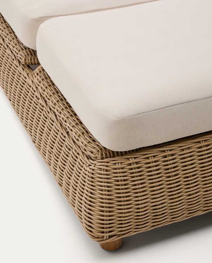 Double Lounger MERIA synthetic rattan