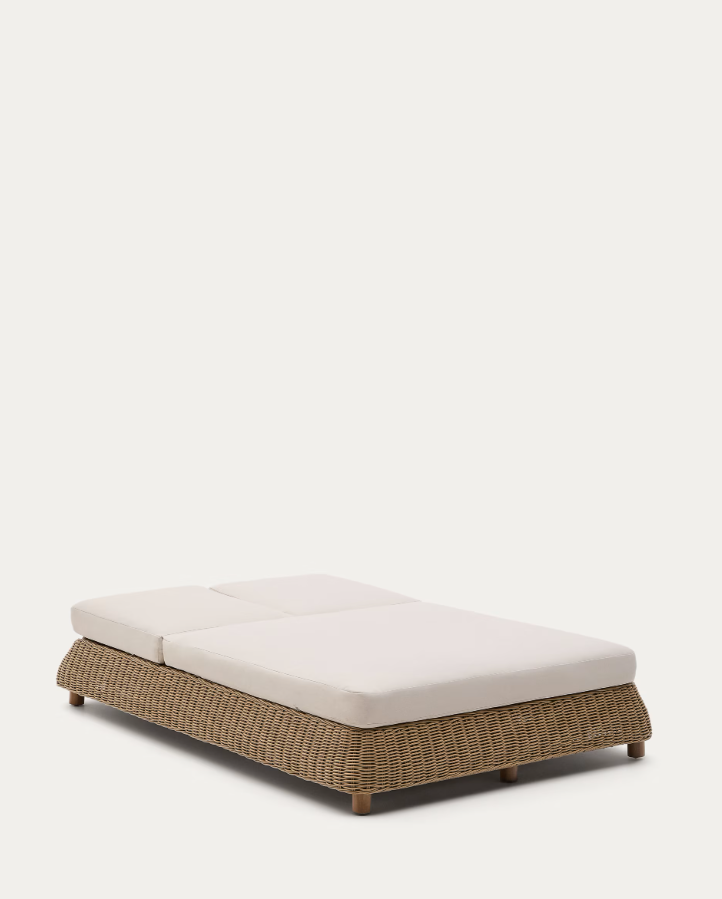 Double Lounger MERIA synthetic rattan