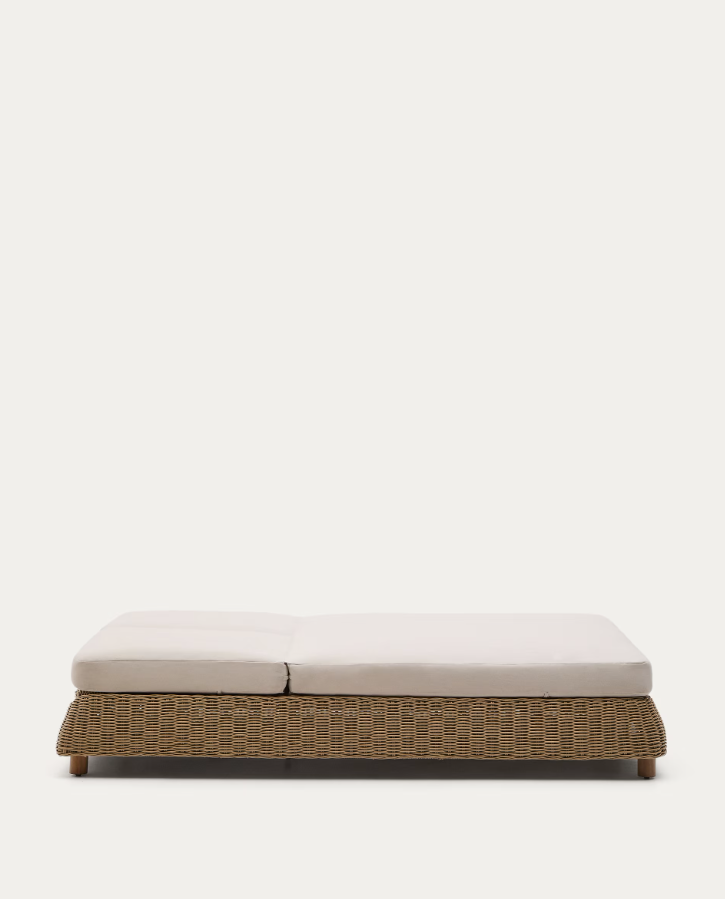 Double Lounger MERIA synthetic rattan
