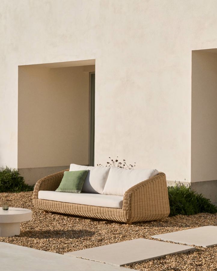 Sofa für den Außenbereich MERIA aus synthetischem Rattan