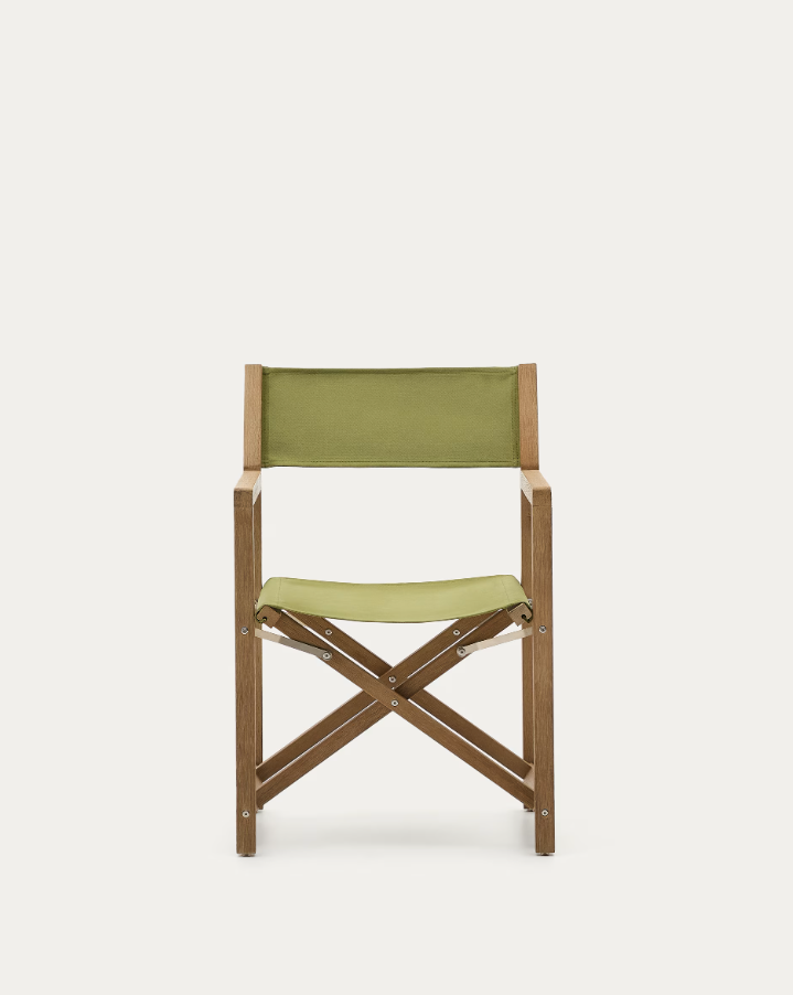 Vilara Zielony external chair with an acacia base