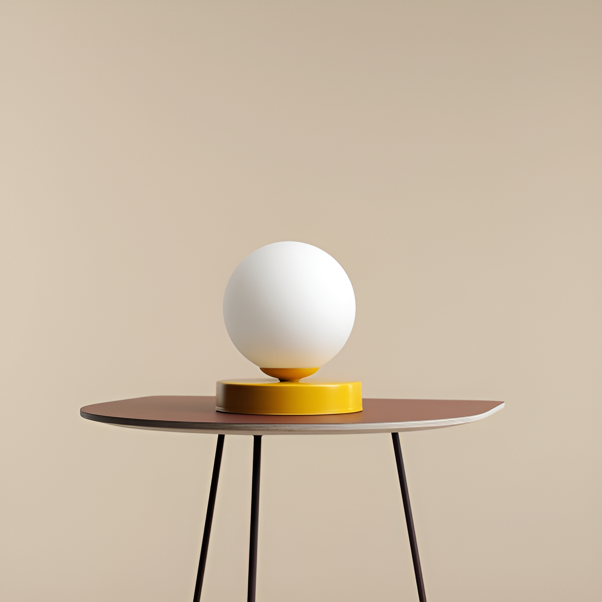 Table lamp mustard ball
