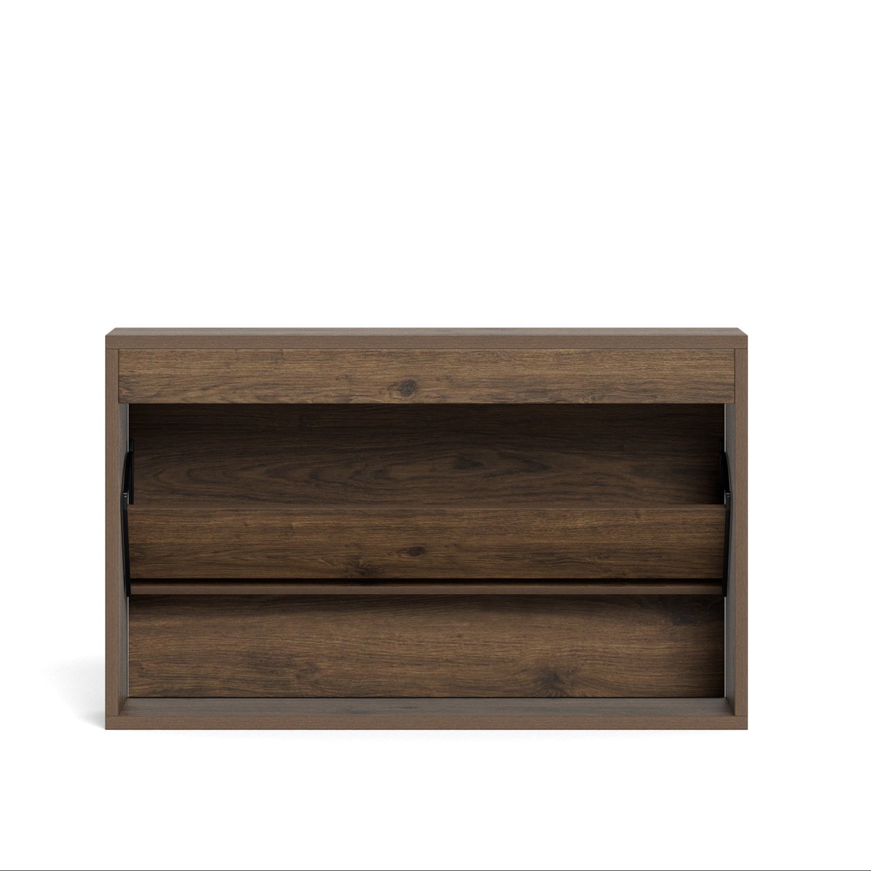 Albanys Schuhschrank dunkle Melaamin -Eiche